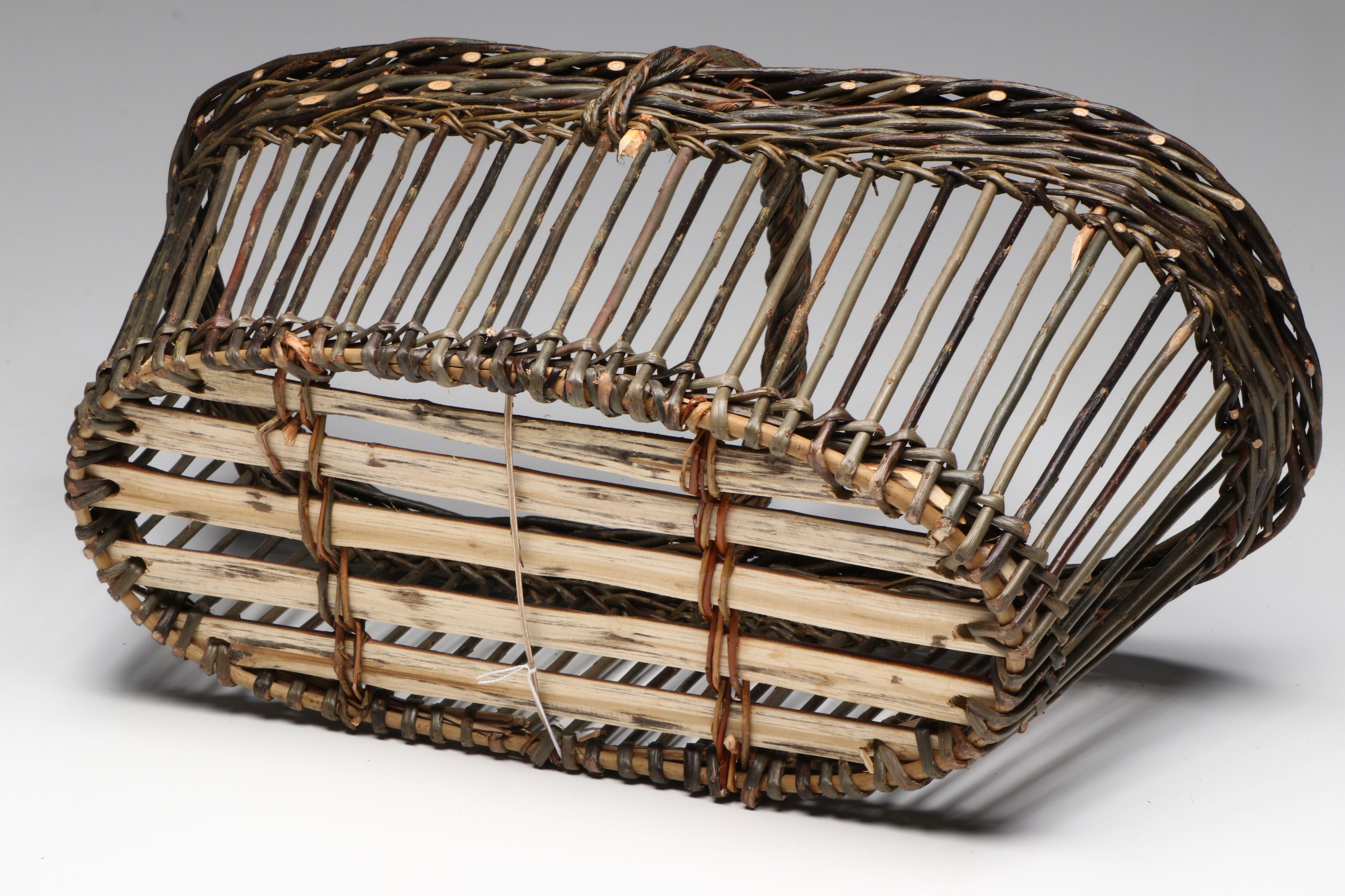 French and Dakota First Nations Crafted Willow Gathering and Baby Baskets