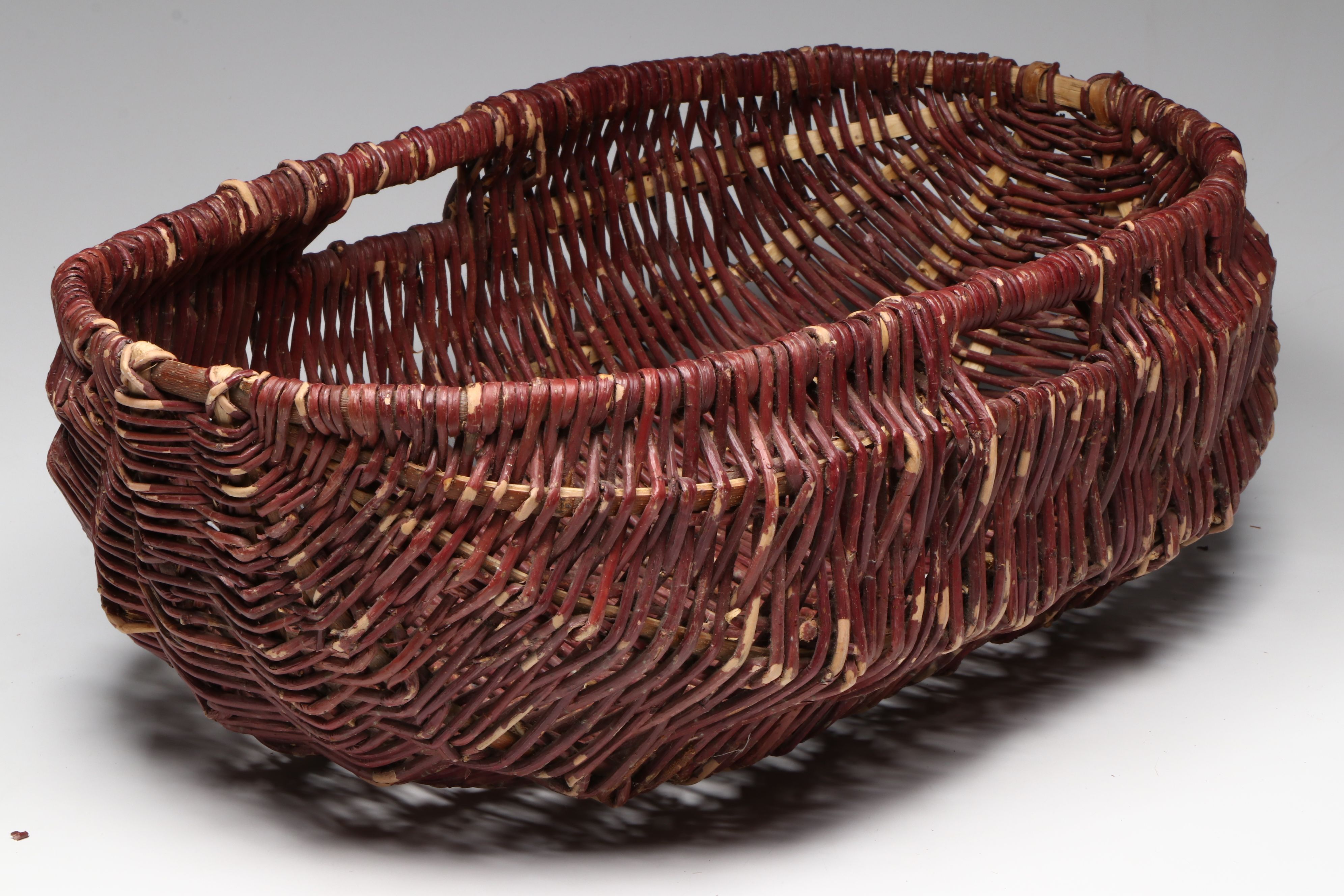 French and Dakota First Nations Crafted Willow Gathering and Baby Baskets