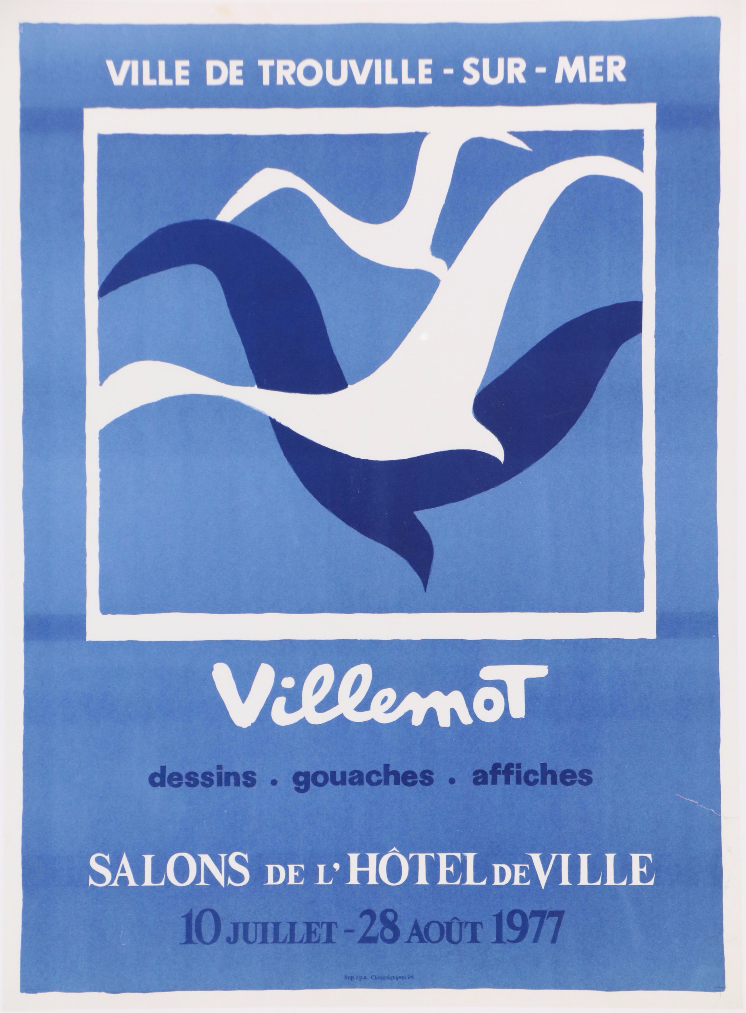Bernard Villemot Lithograph "Villemot" Exhibition Poster, 1977