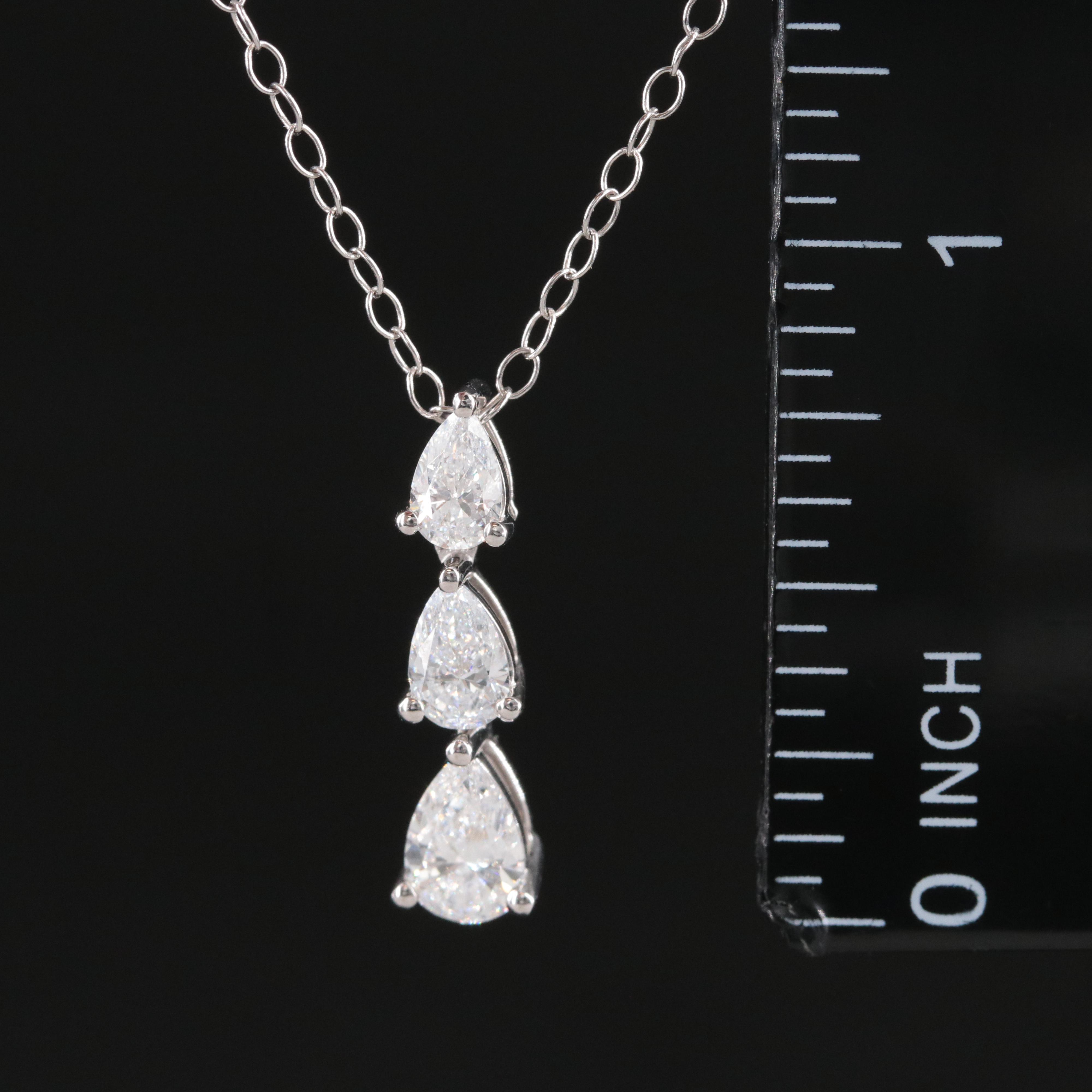 14K 1.12 CTW Lab Grown Diamond Pendant Necklace