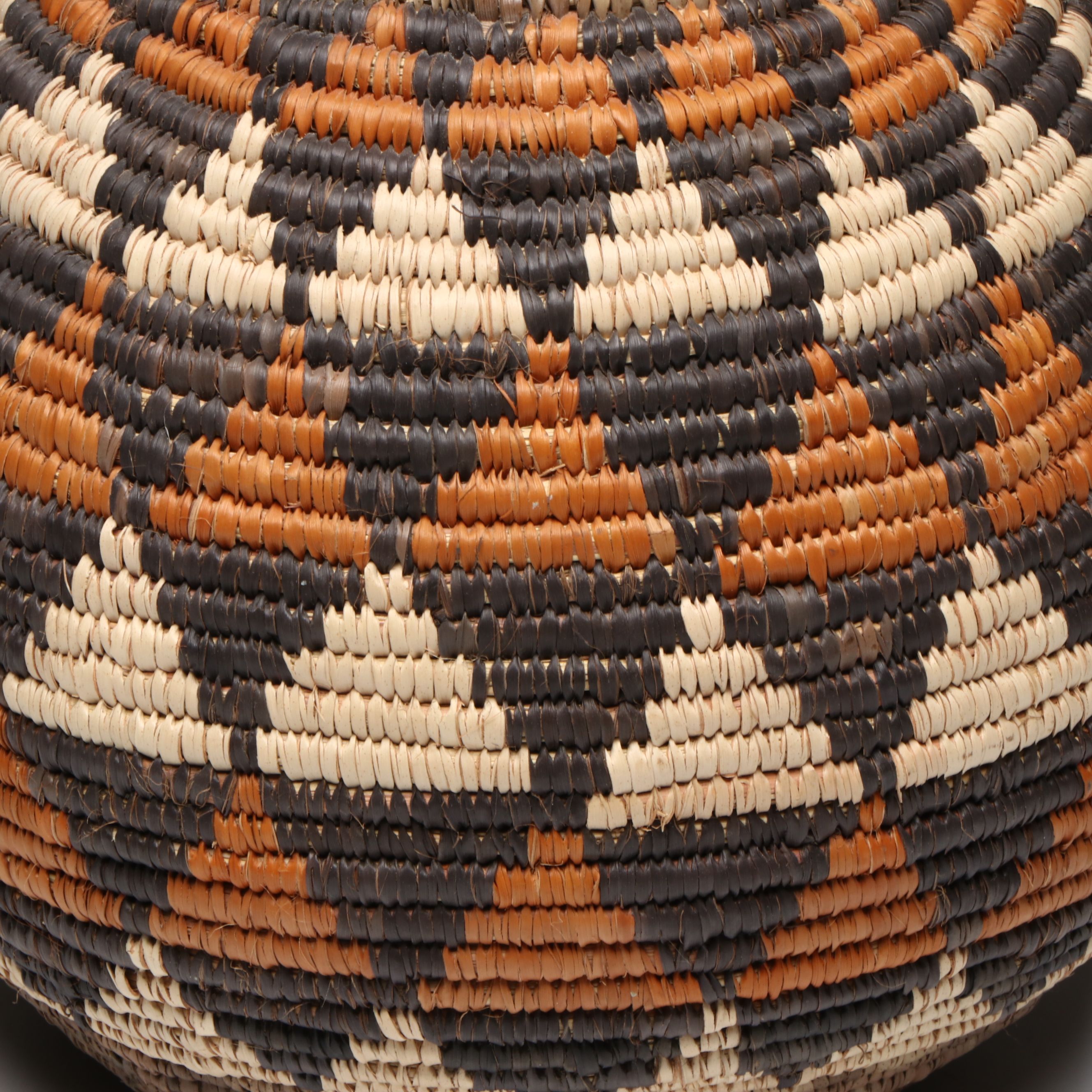 Zulu Ilala Palm and Natural Dye Isichumo and Bowl Baskets