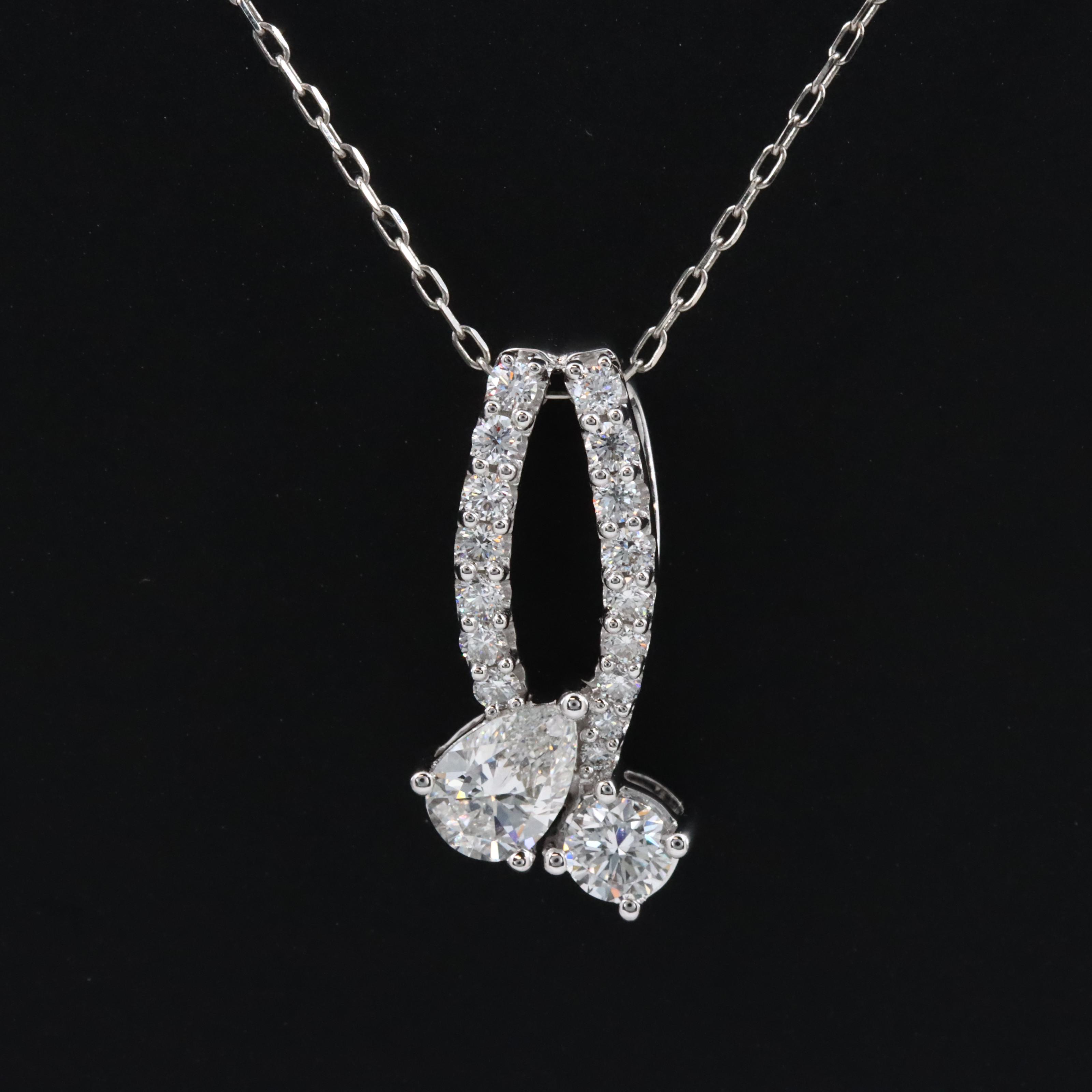 14K 0.96 CTW Lab Grown Diamond Necklace