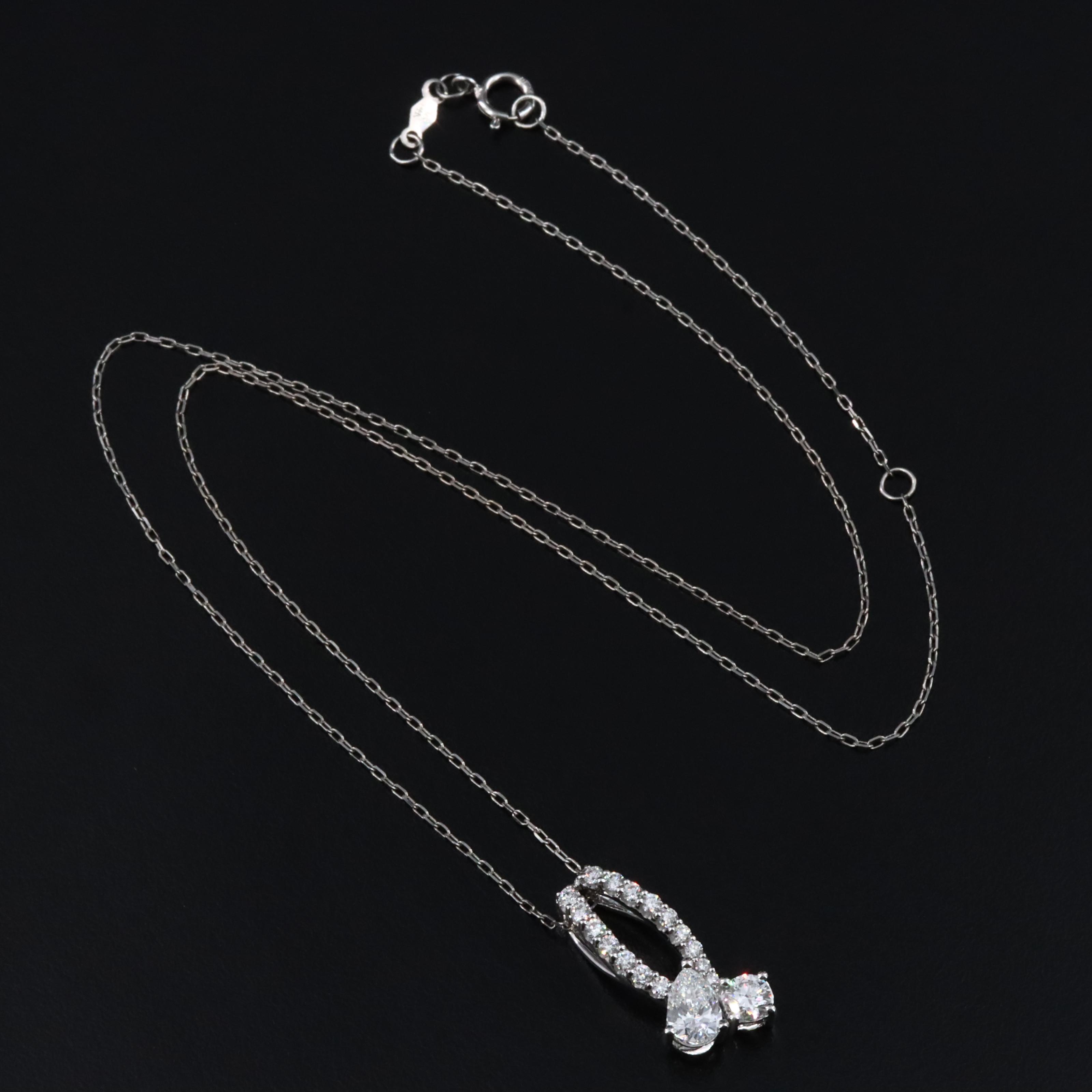 14K 0.96 CTW Lab Grown Diamond Necklace