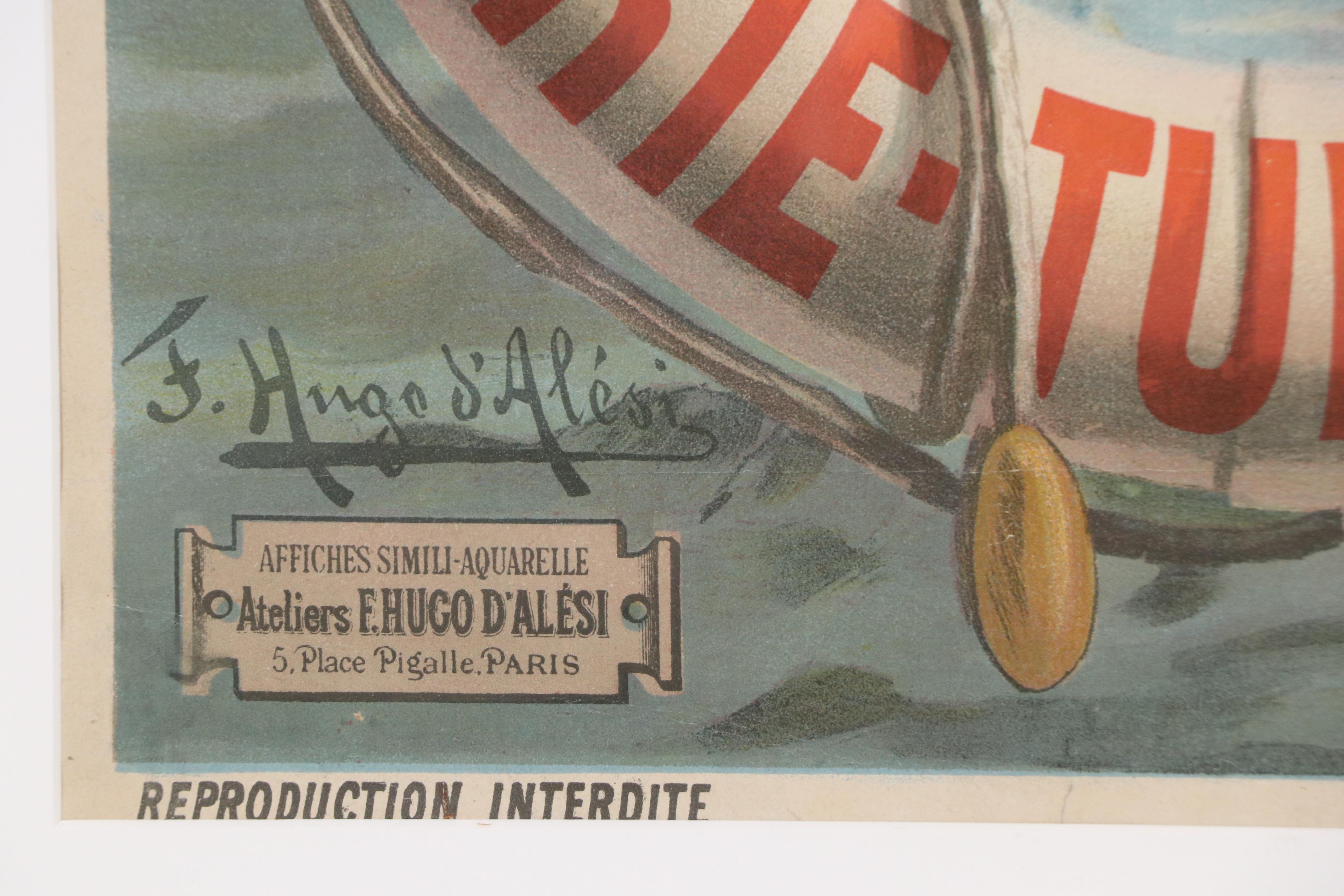 F. Hugo d'Alesi Chromolithograph "Voyages Circulaires," Early 20th Century