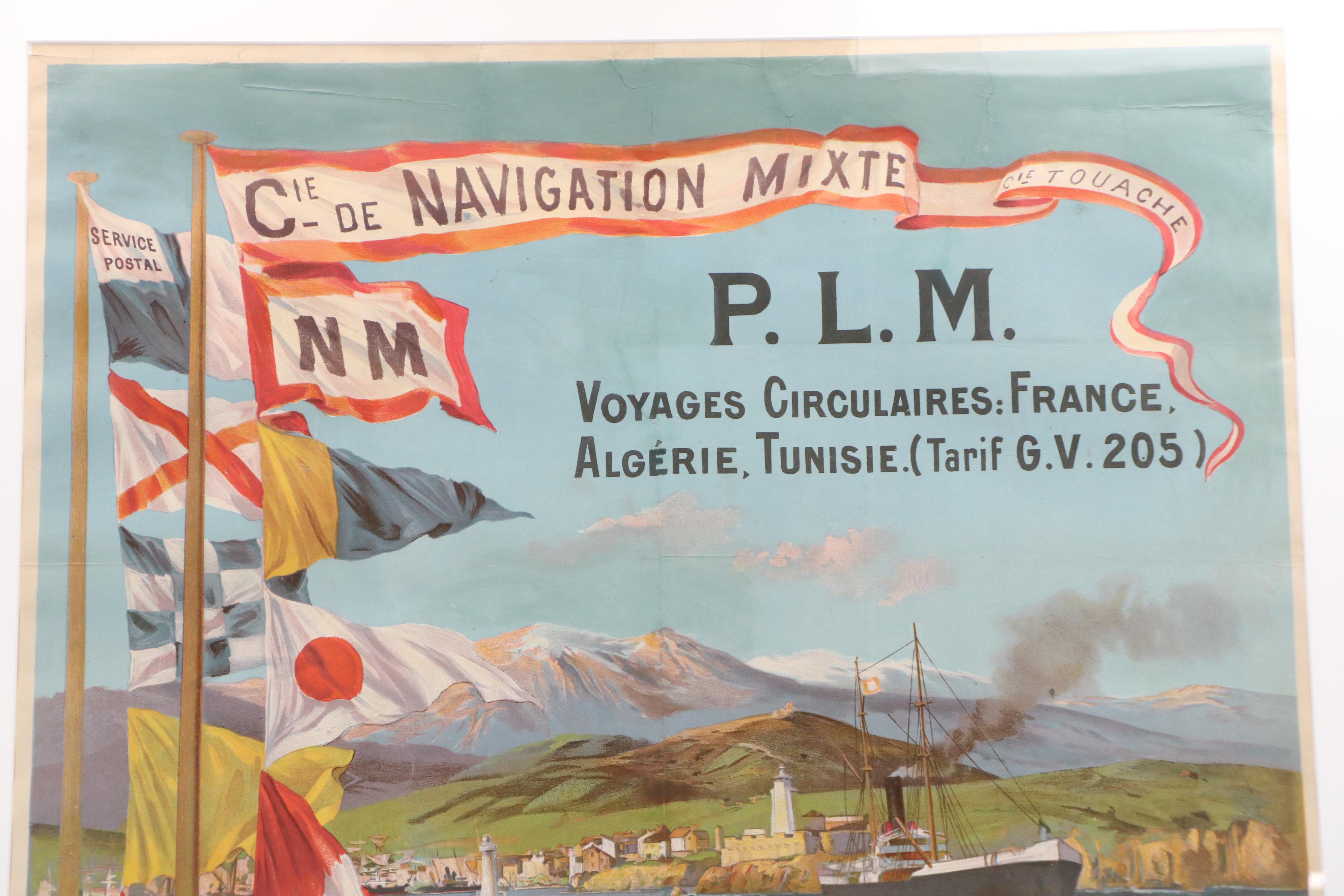 F. Hugo d'Alesi Chromolithograph "Voyages Circulaires," Early 20th Century