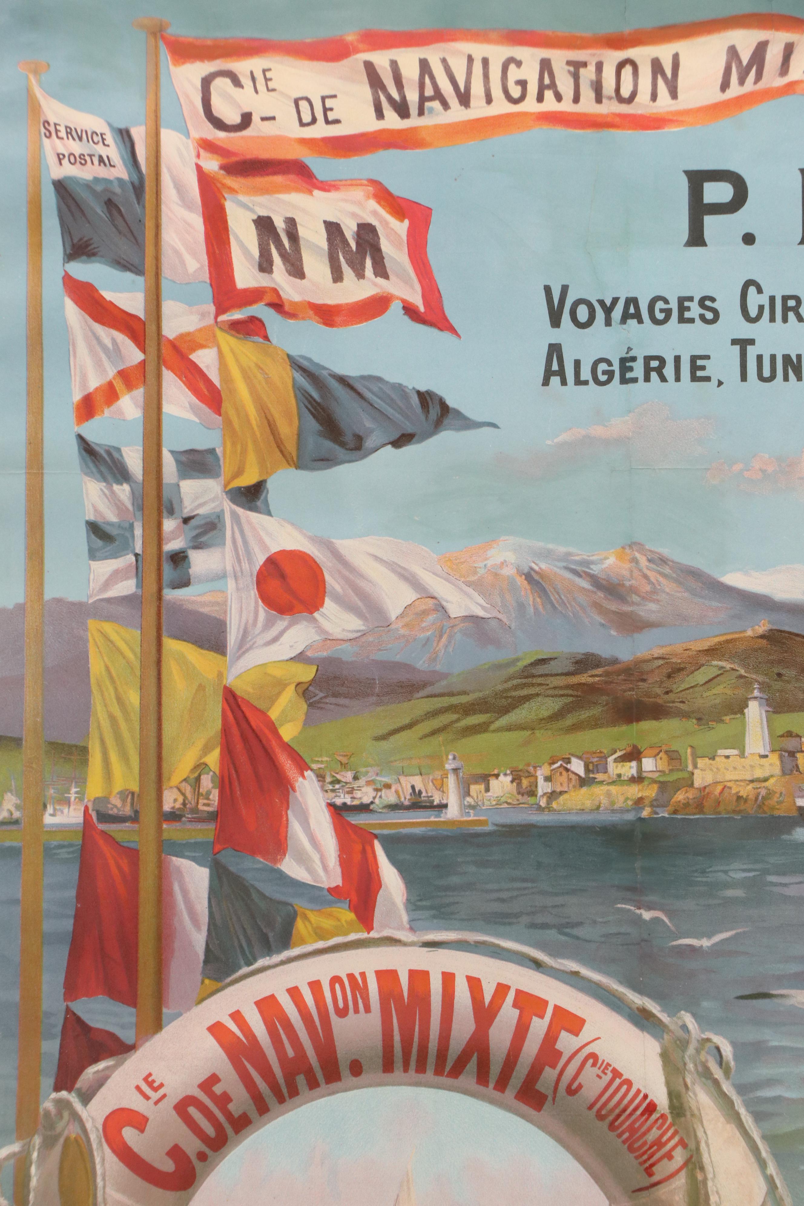 F. Hugo d'Alesi Chromolithograph "Voyages Circulaires," Early 20th Century