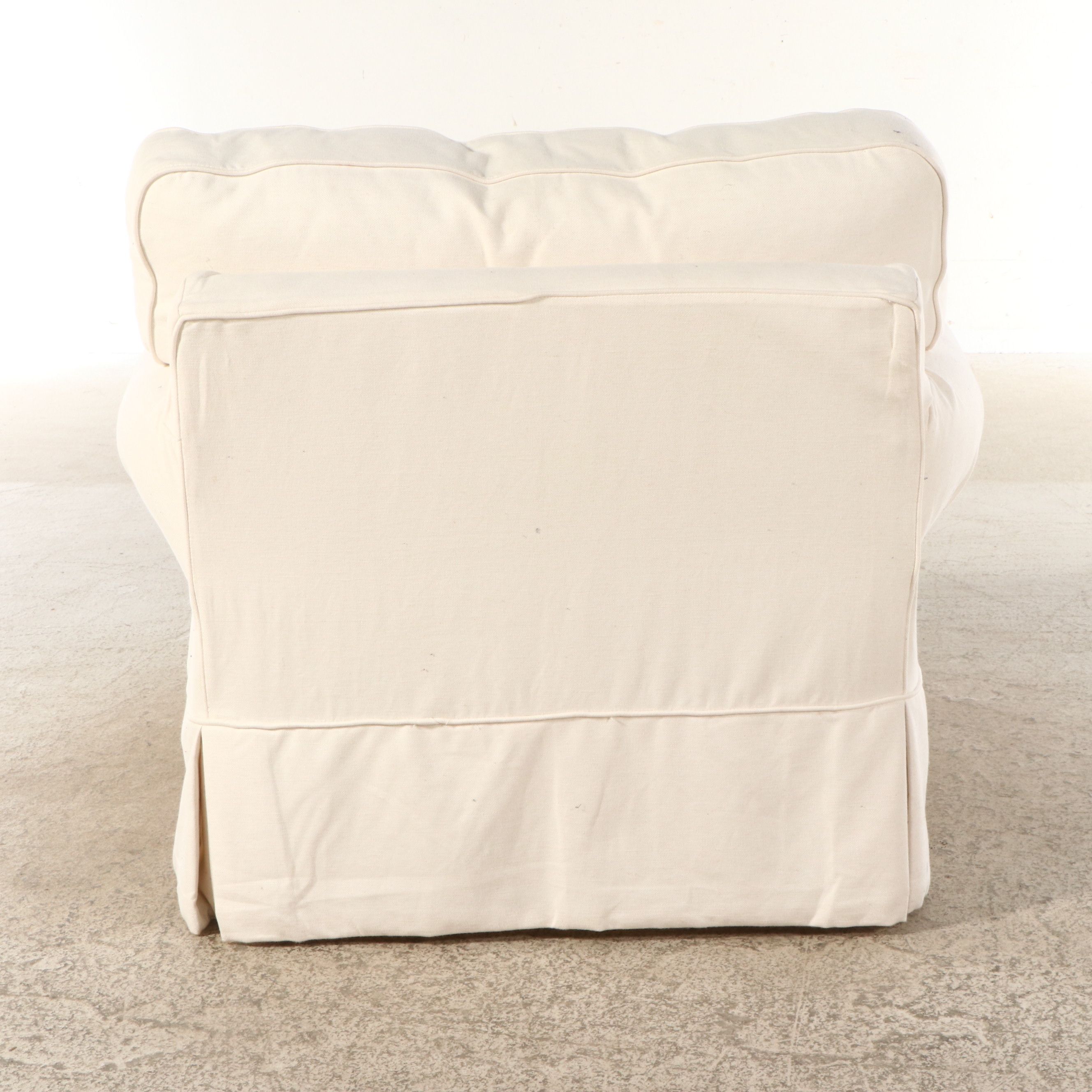 Arhaus Camden Collection Upholstered Swivel Armchair with Slipcover