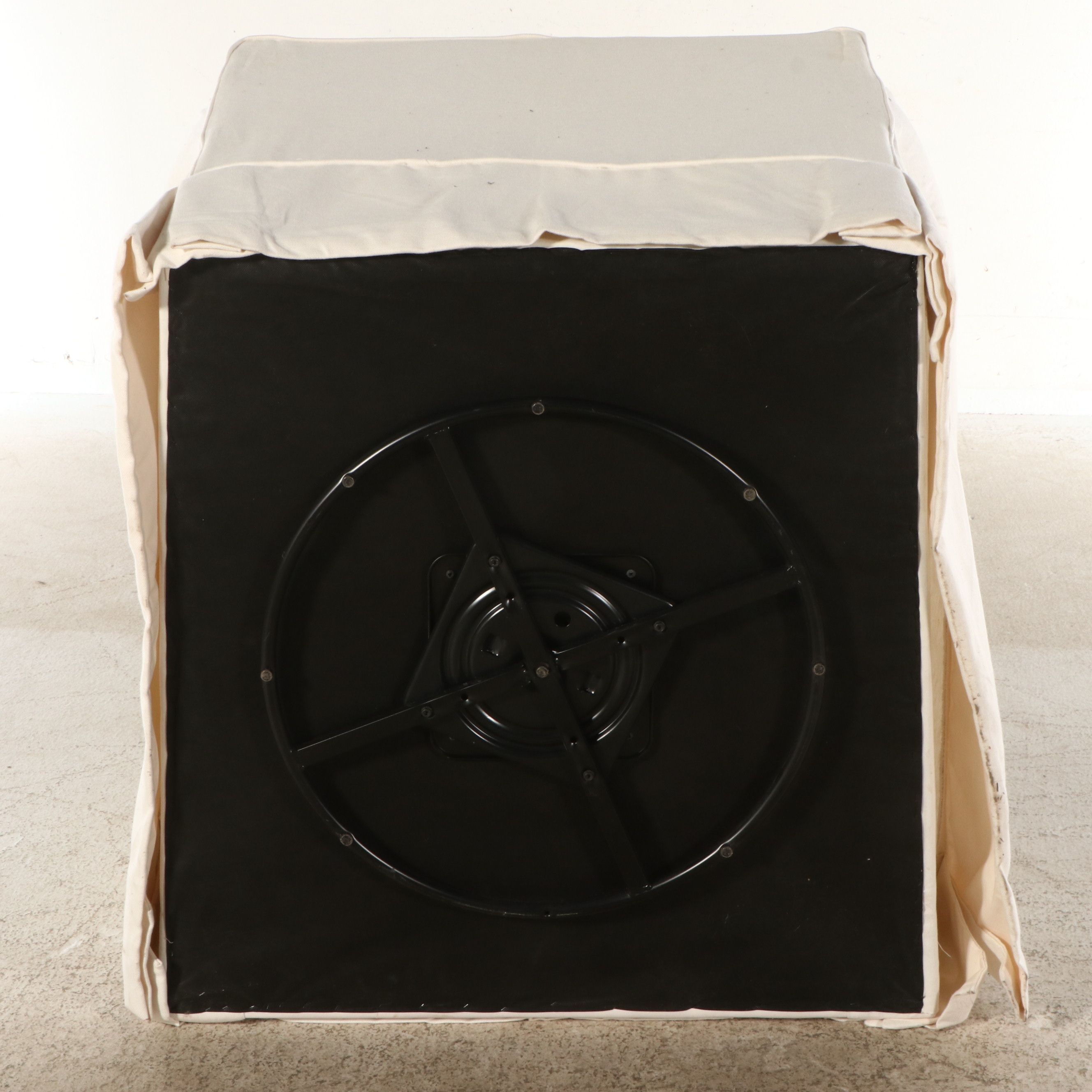 Arhaus Camden Collection Upholstered Swivel Armchair with Slipcover