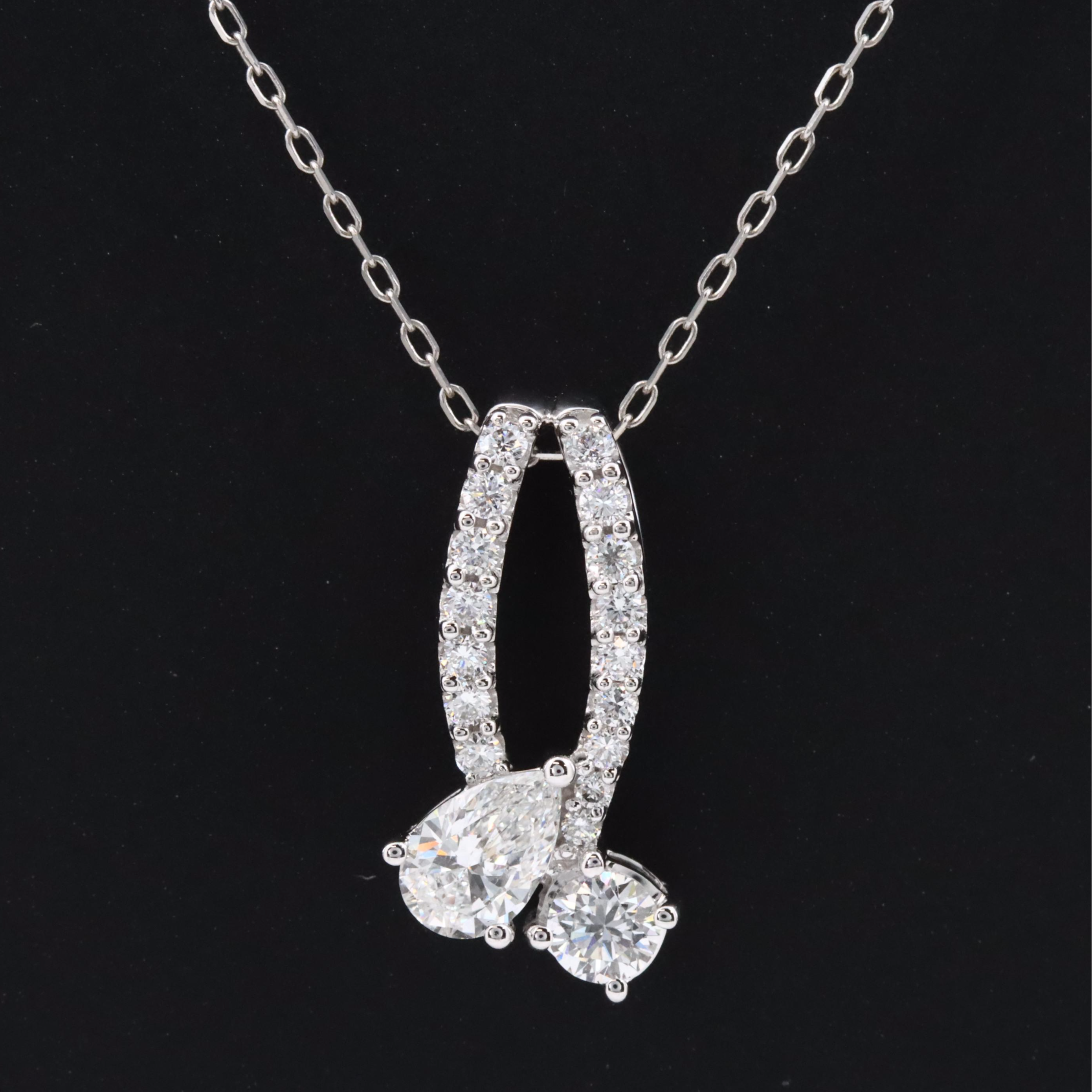 14K 0.97 CTW Lab Grown Diamond Pendant Necklace