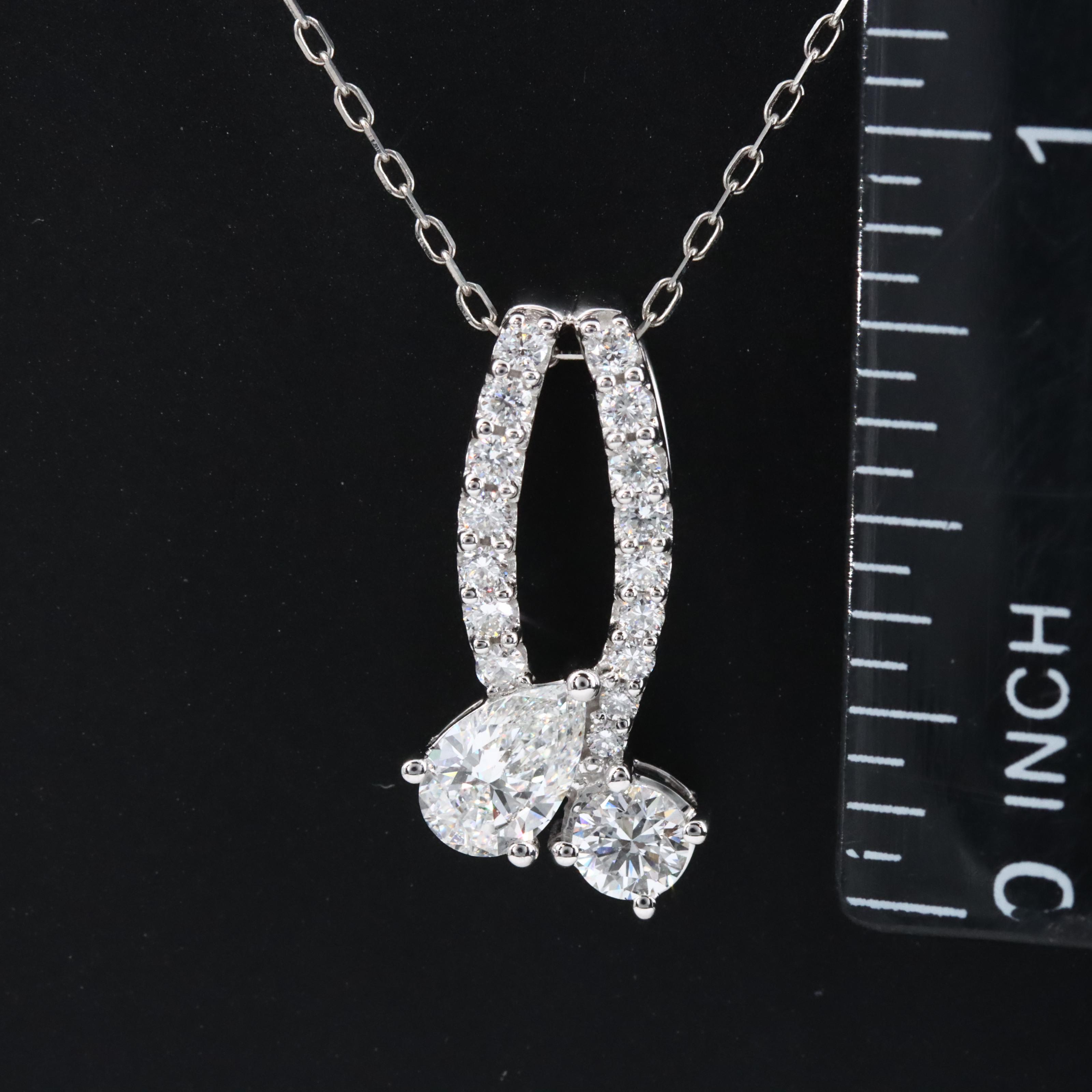 14K 0.97 CTW Lab Grown Diamond Pendant Necklace