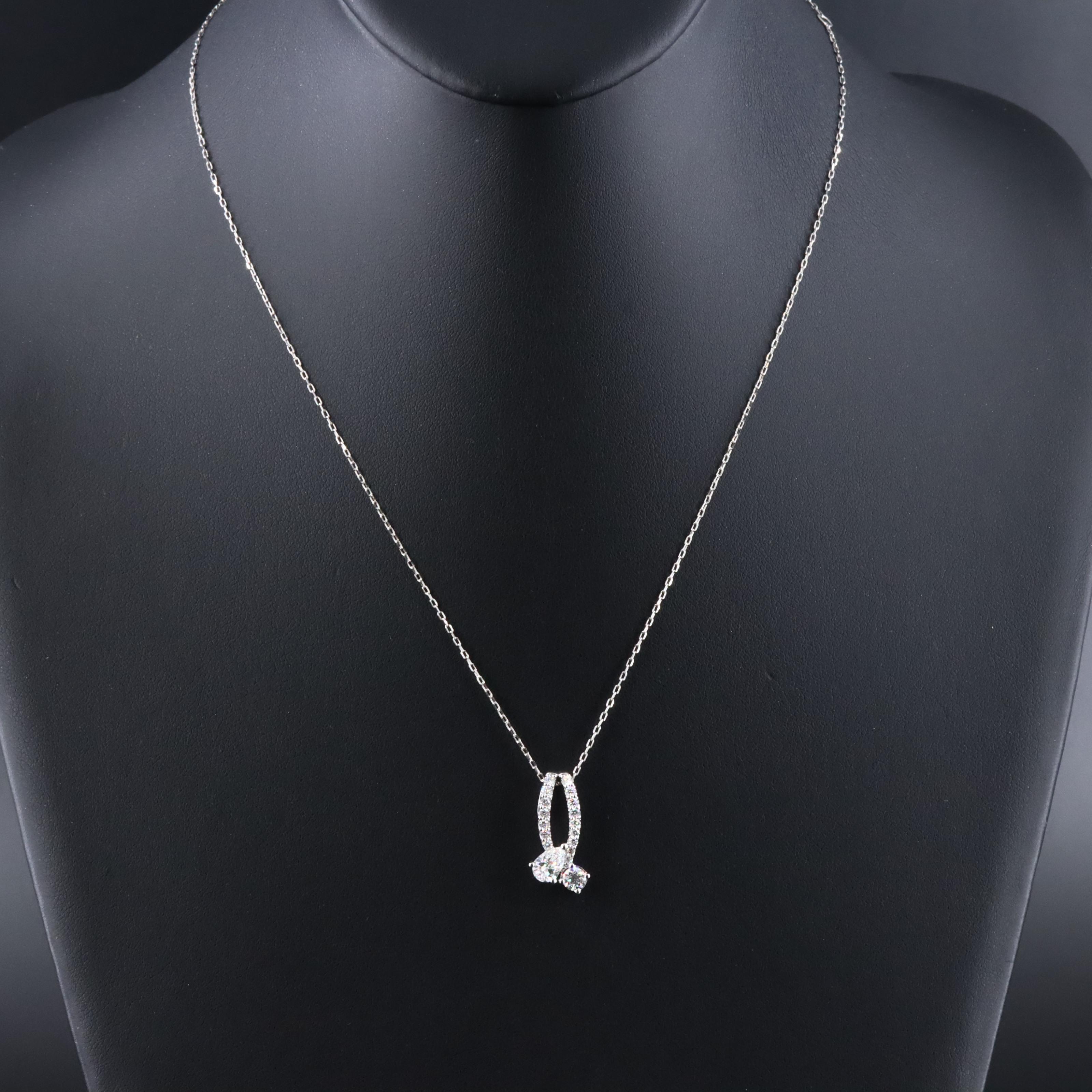 14K 0.97 CTW Lab Grown Diamond Pendant Necklace