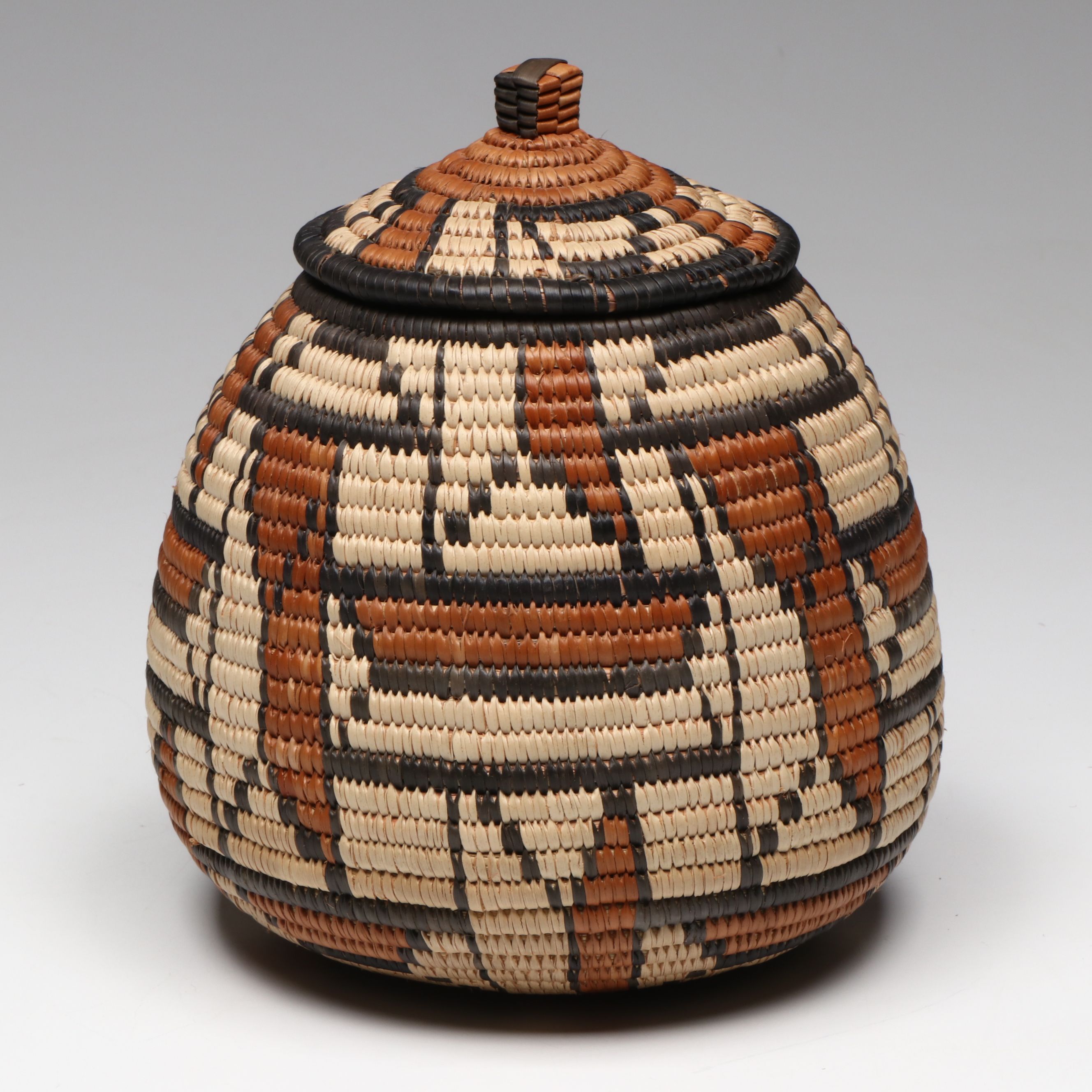 Zodwa Thangu and Norah Khumalo Zulu Handwoven Ilala Palm Ukhamba Baskets