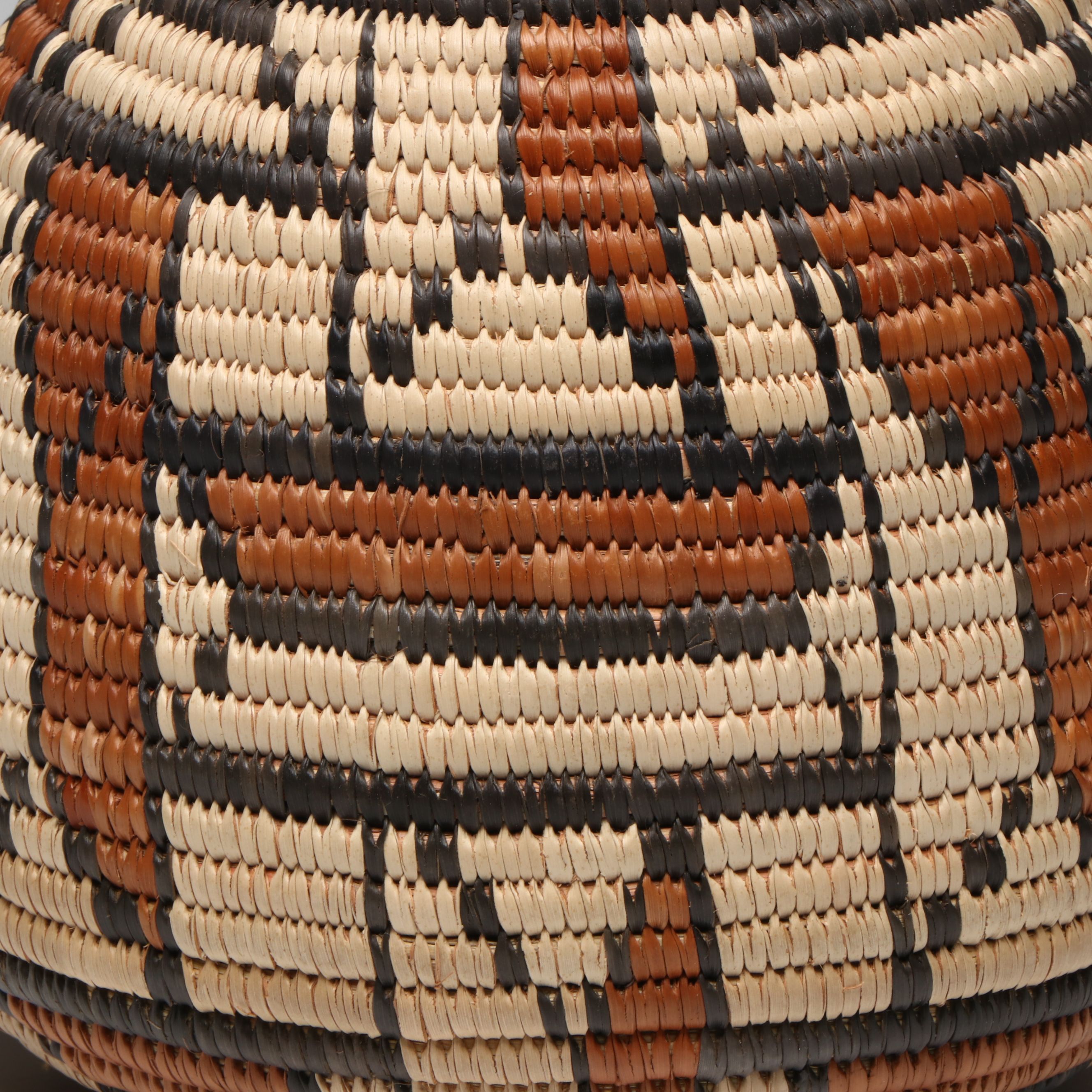 Zodwa Thangu and Norah Khumalo Zulu Handwoven Ilala Palm Ukhamba Baskets