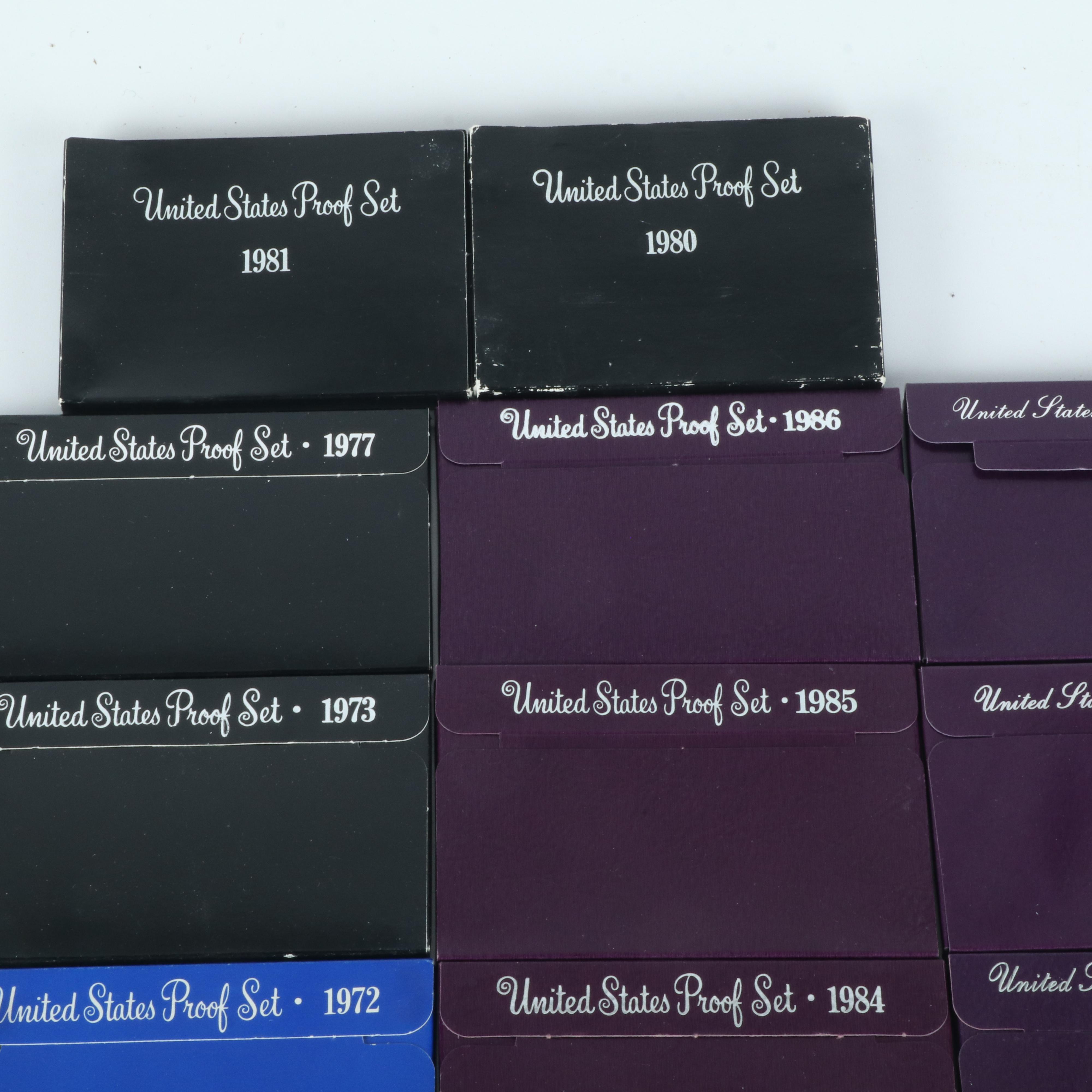 Thirty Different  United States Modern Proof Sets 1969-2007