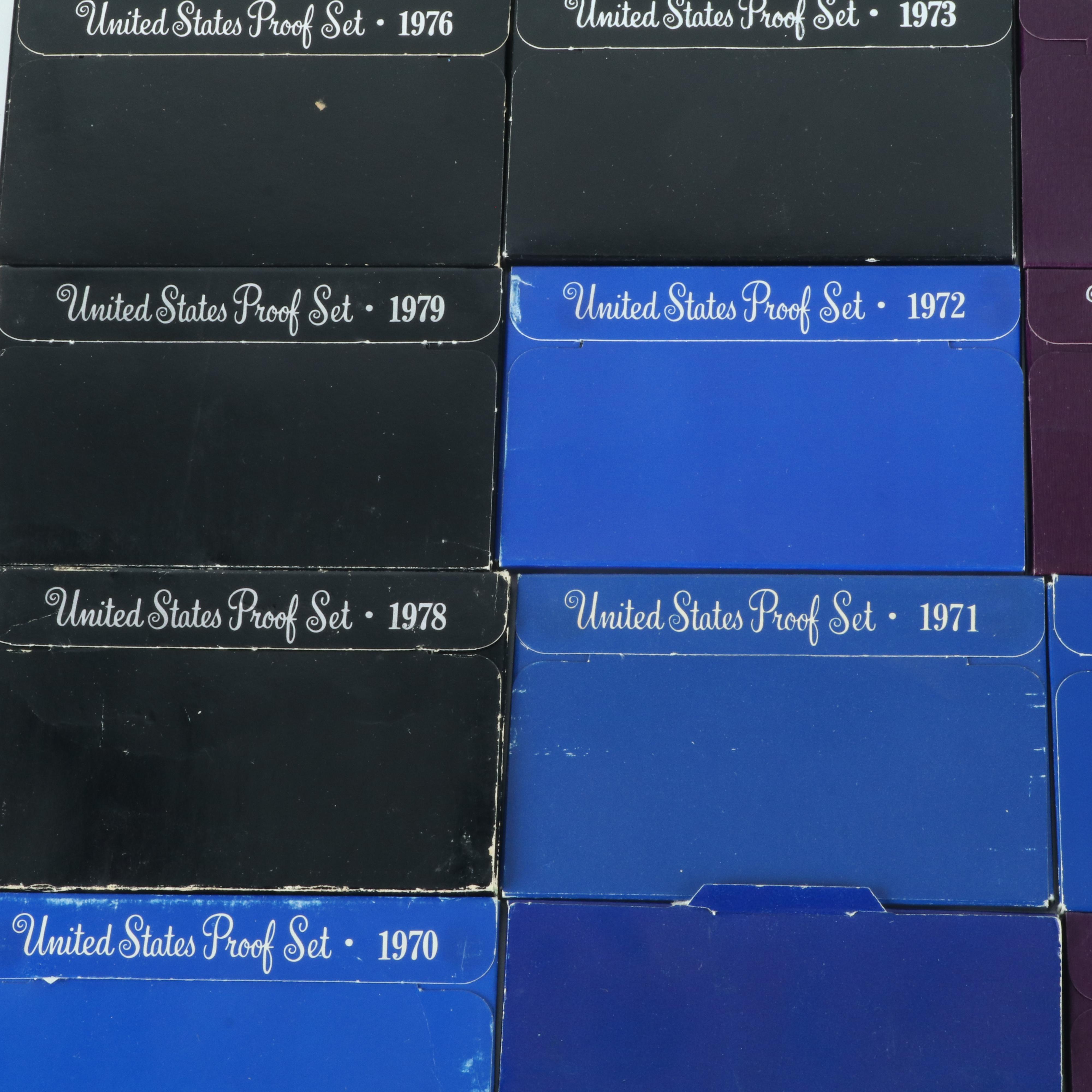 Thirty Different  United States Modern Proof Sets 1969-2007