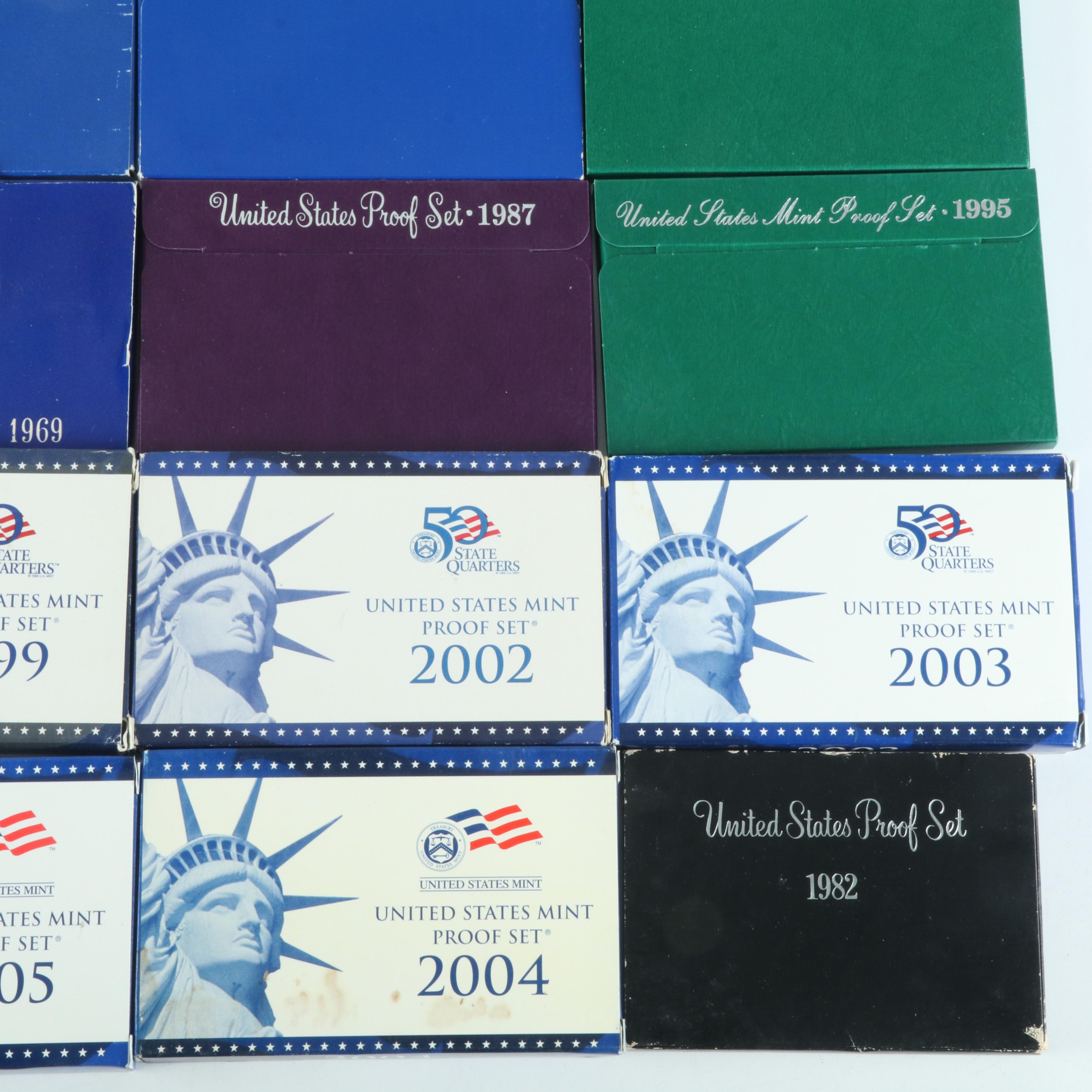 Thirty Different  United States Modern Proof Sets 1969-2007