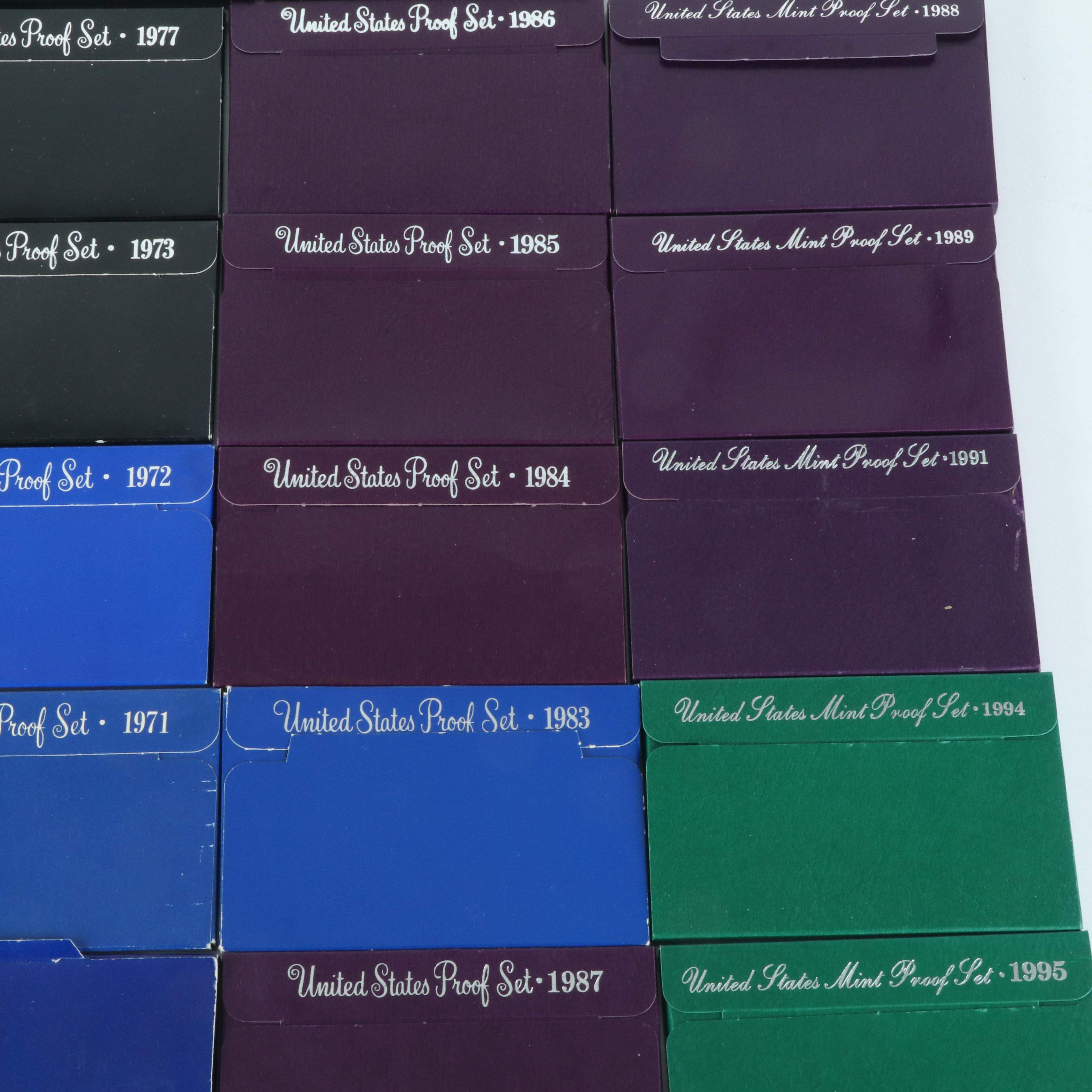 Thirty Different  United States Modern Proof Sets 1969-2007