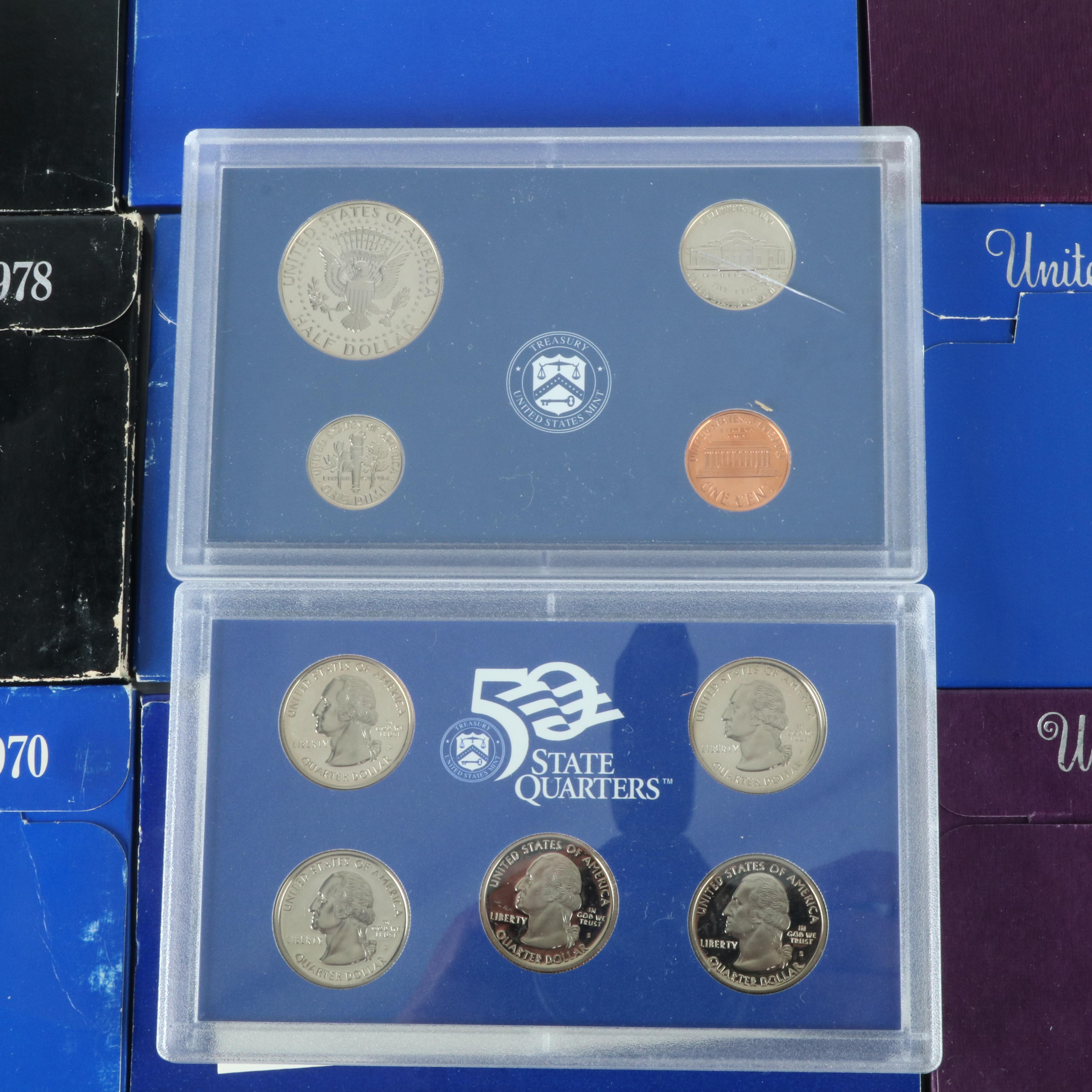 Thirty Different  United States Modern Proof Sets 1969-2007