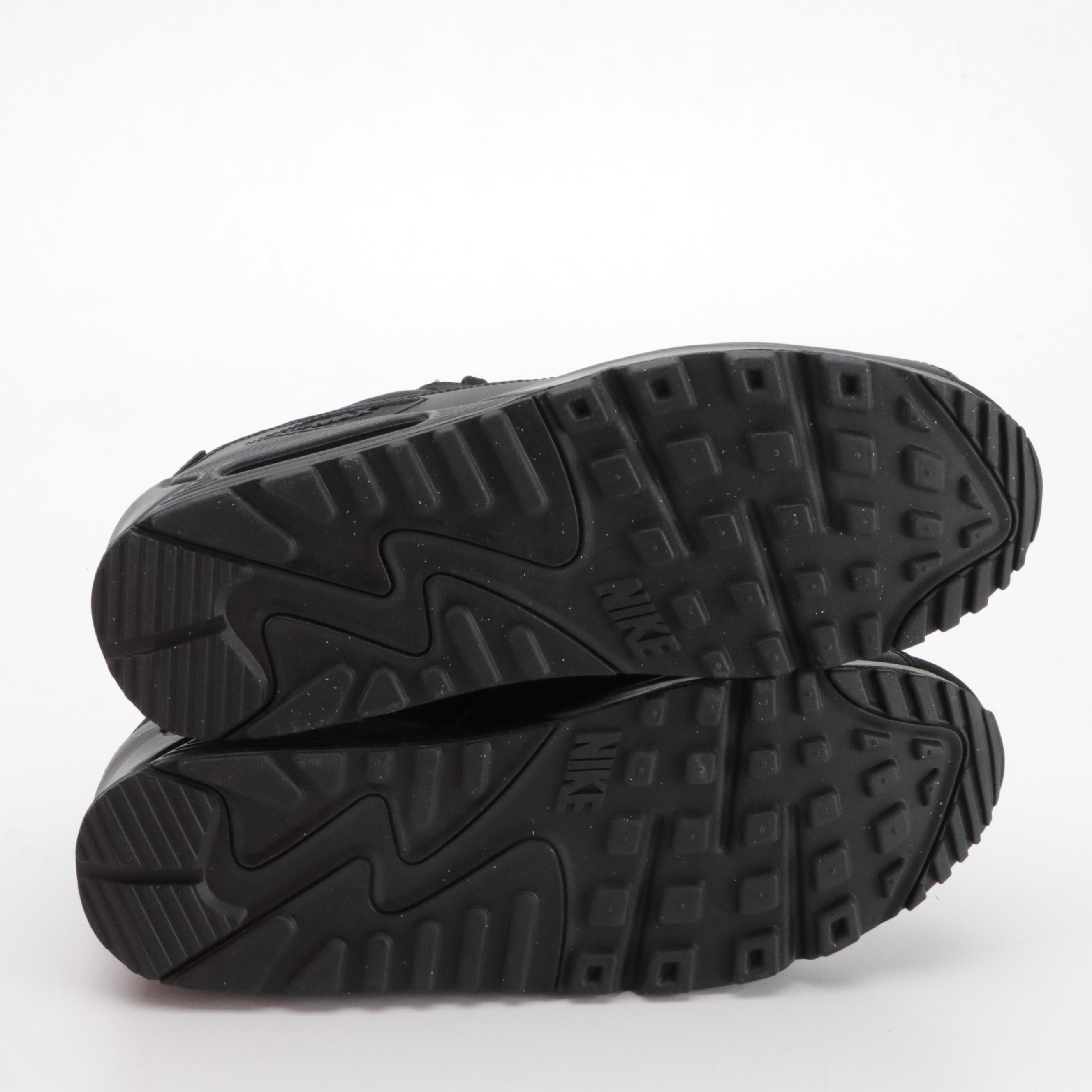 Men's Nike Air Max 90 Essential All Black Sneakers in Box