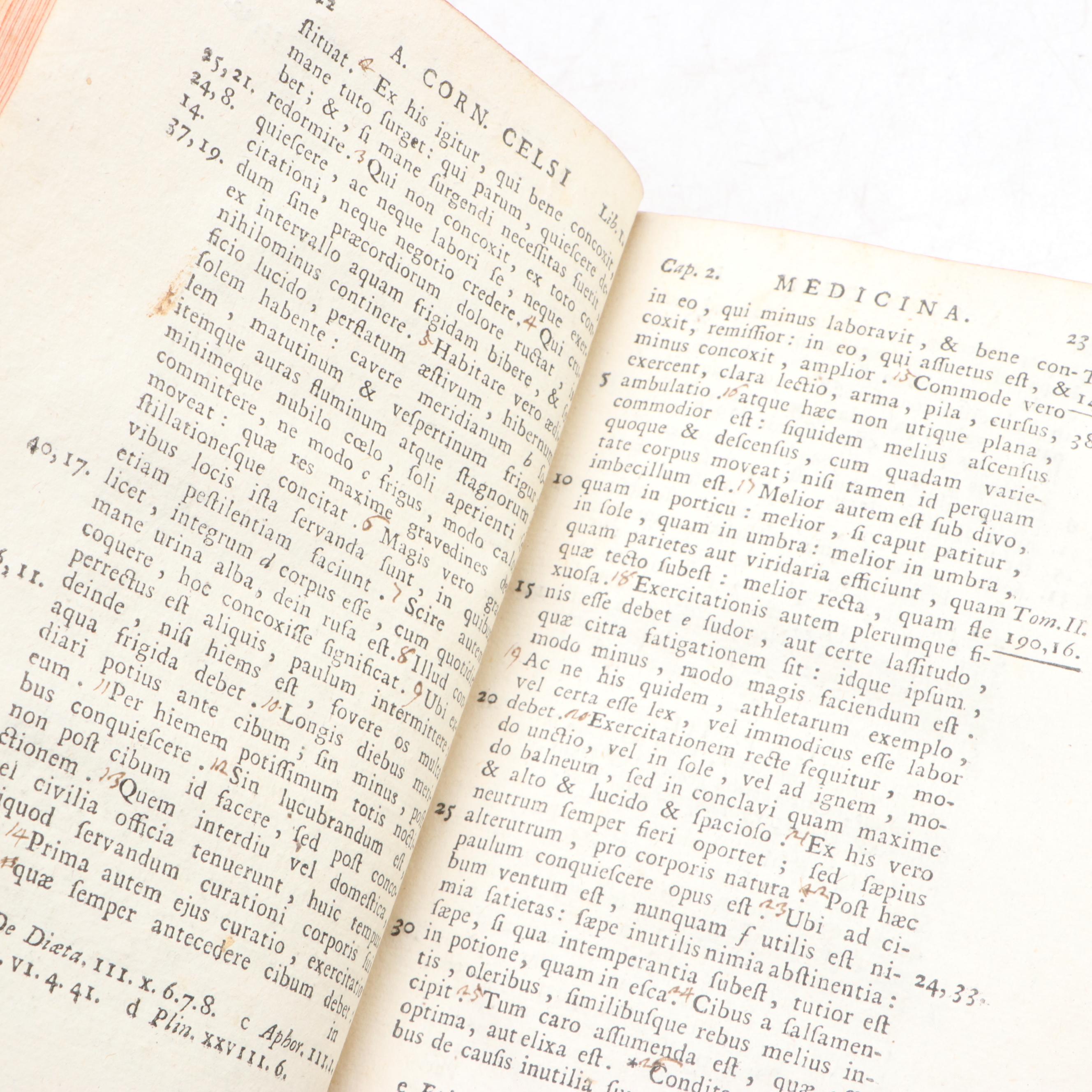 "Samonicas De Medicina" Vol. I by Aulus Cornelius Celsus and More