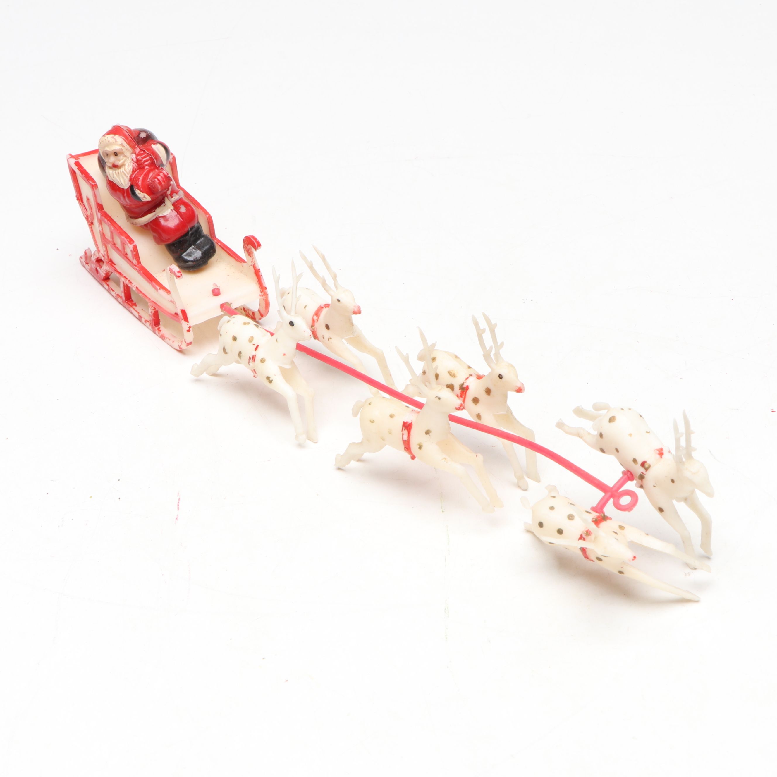 Santa Claus and Other Vintage Christmas Figurines, Mid-20th Century