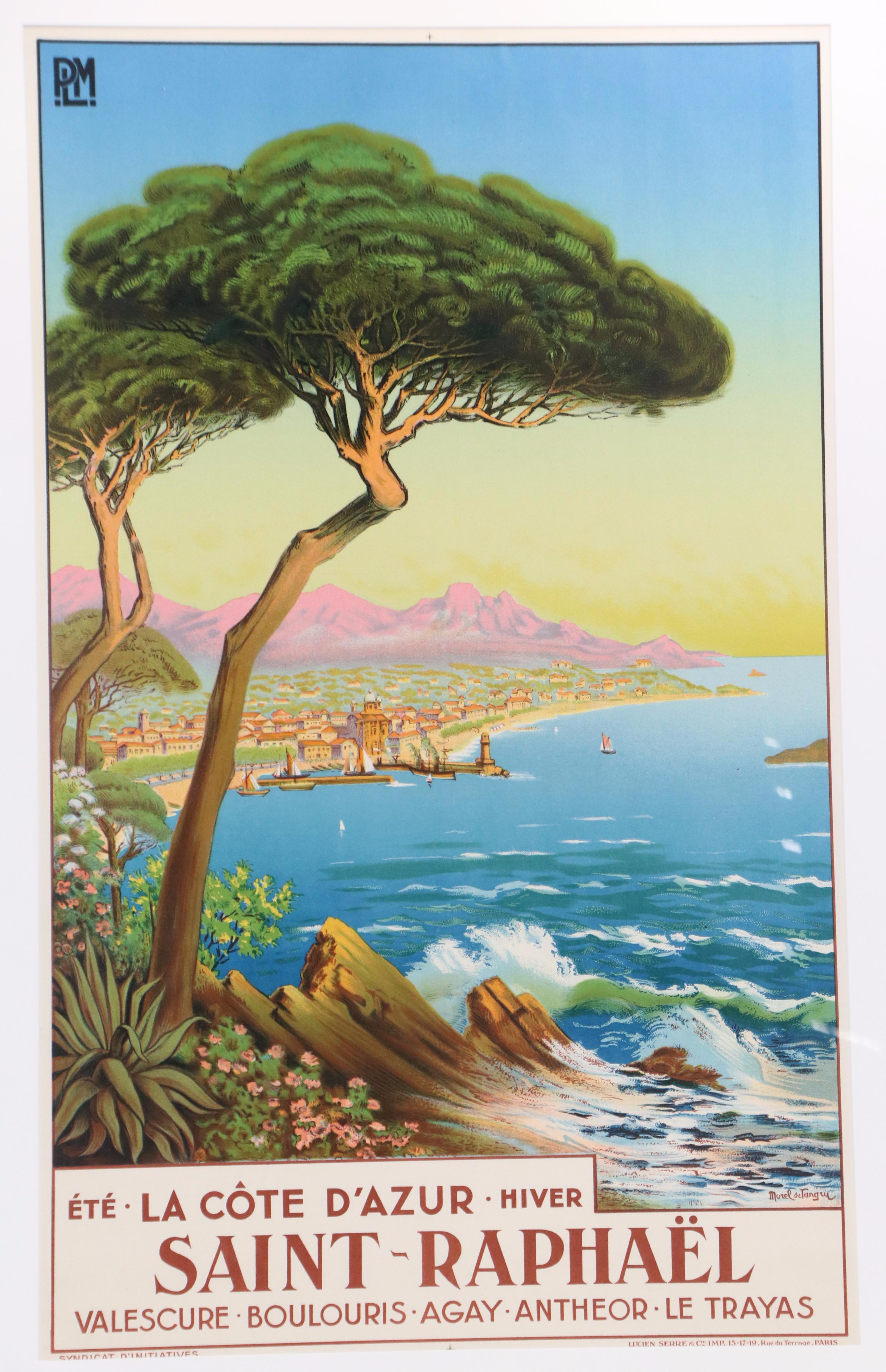 Adelin Morel de Tanguy Chromolithograph "Saint-Raphaël," Early 20th Century
