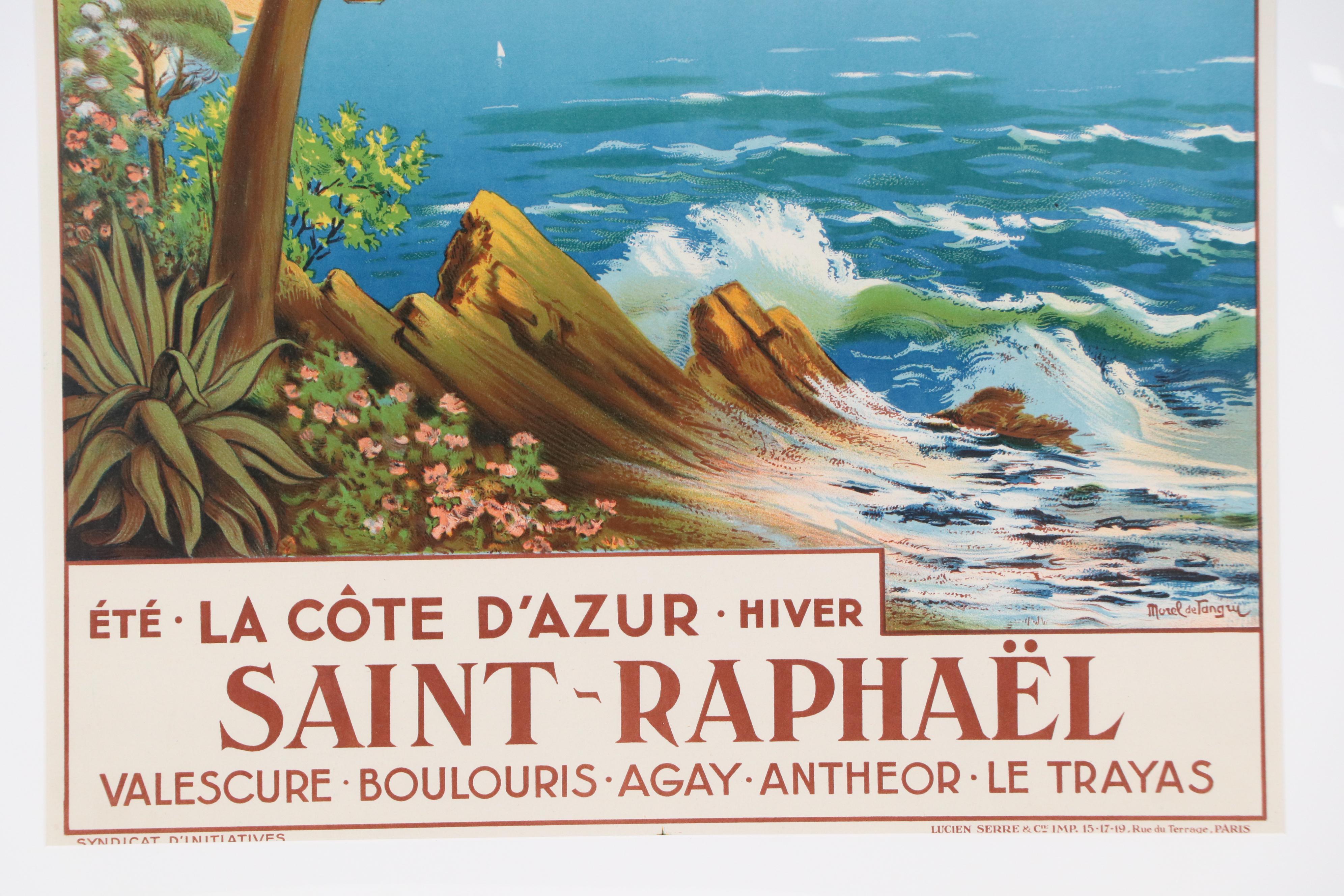 Adelin Morel de Tanguy Chromolithograph "Saint-Raphaël," Early 20th Century