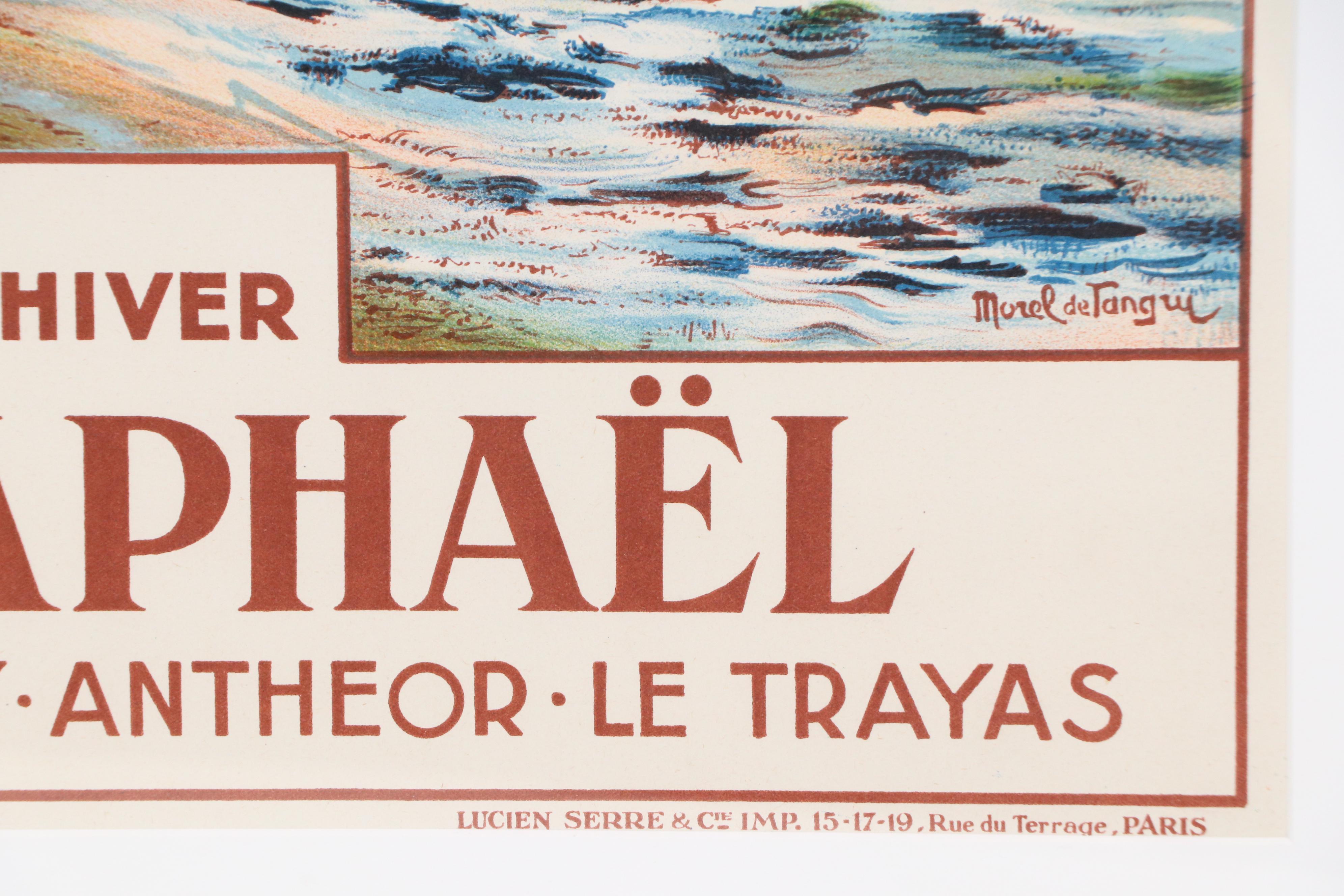 Adelin Morel de Tanguy Chromolithograph "Saint-Raphaël," Early 20th Century