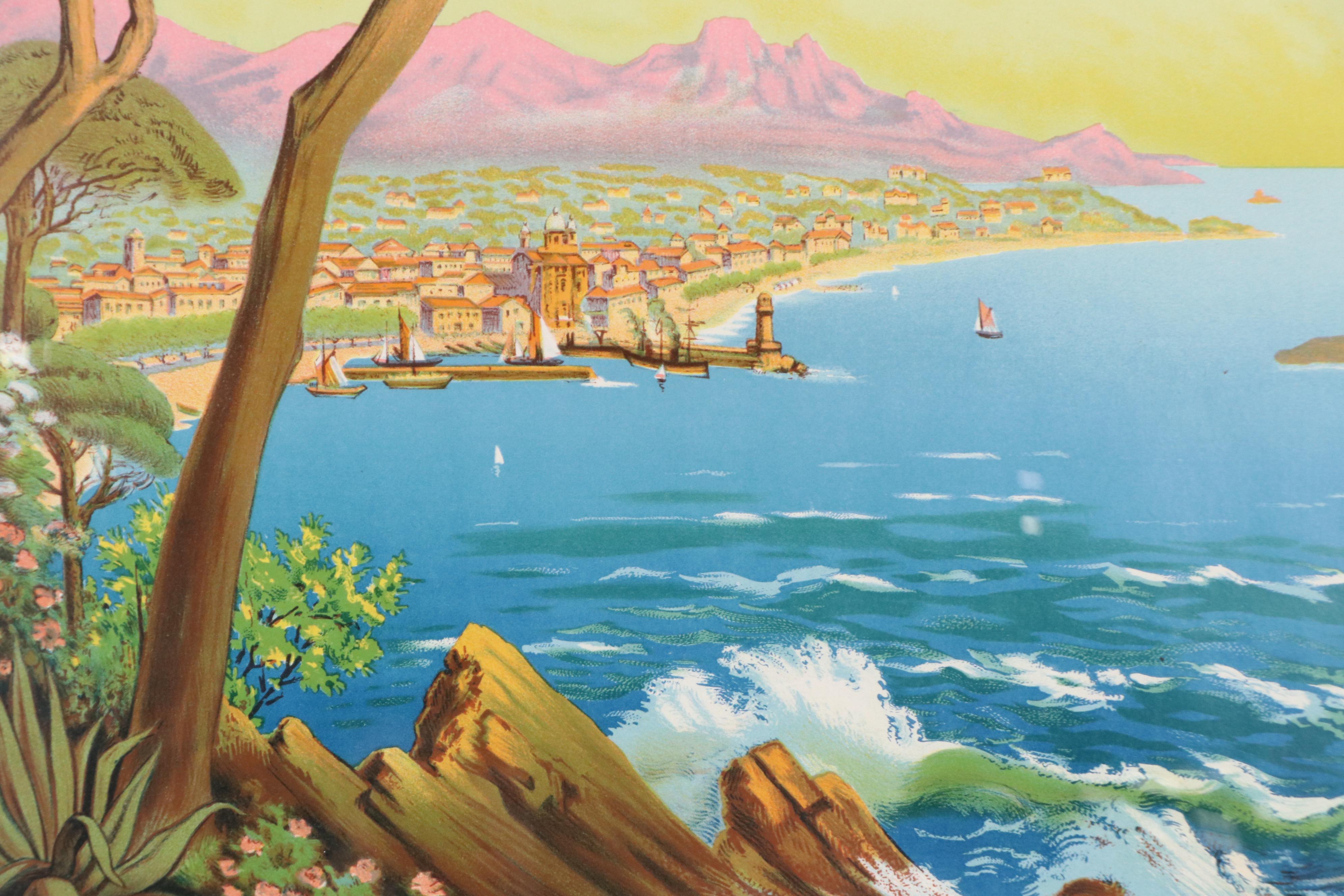 Adelin Morel de Tanguy Chromolithograph "Saint-Raphaël," Early 20th Century