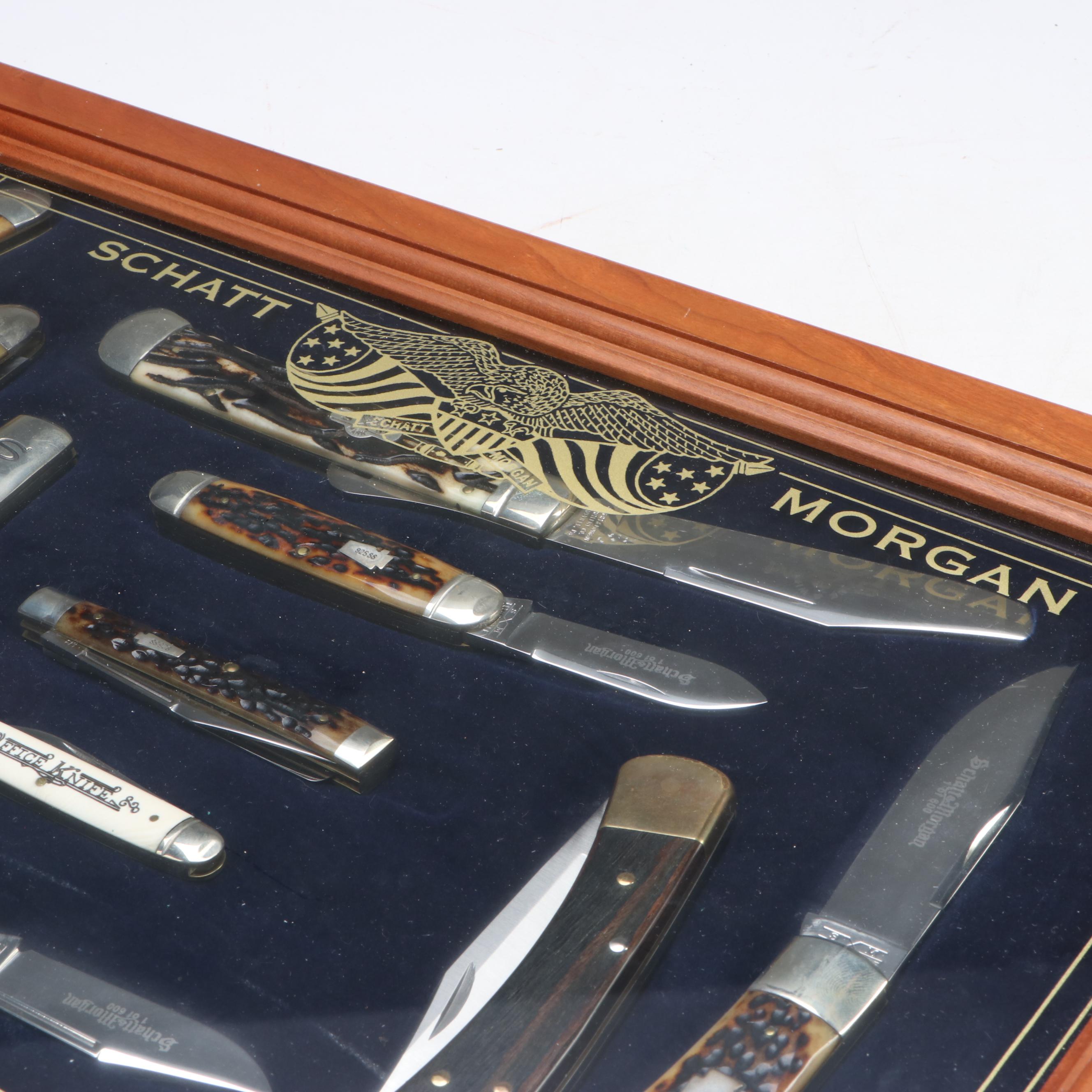 Queen Cutlery Schatt & Morgan Folding Knives in Presentation Case