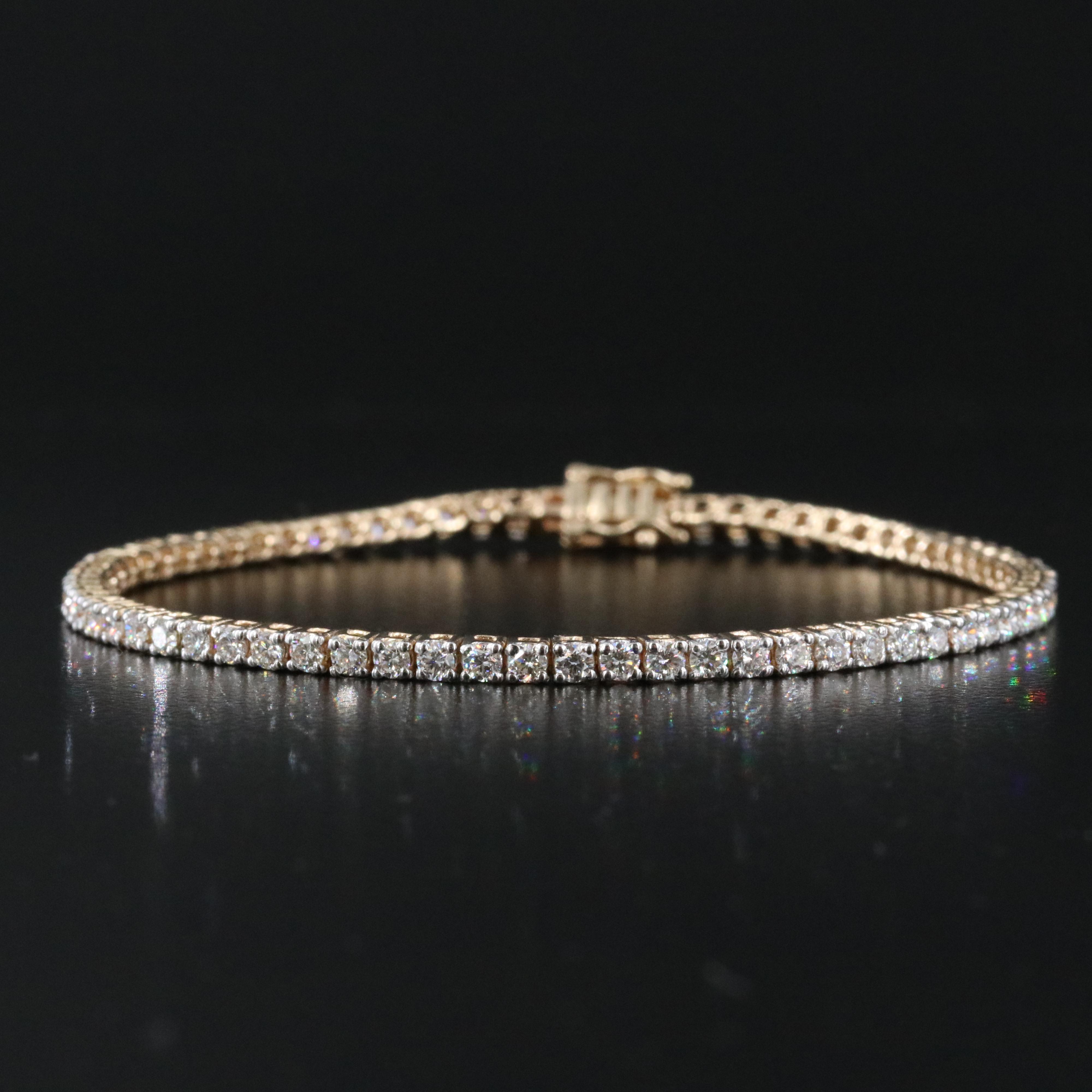 14K 2.56 CTW Diamond Line Bracelet