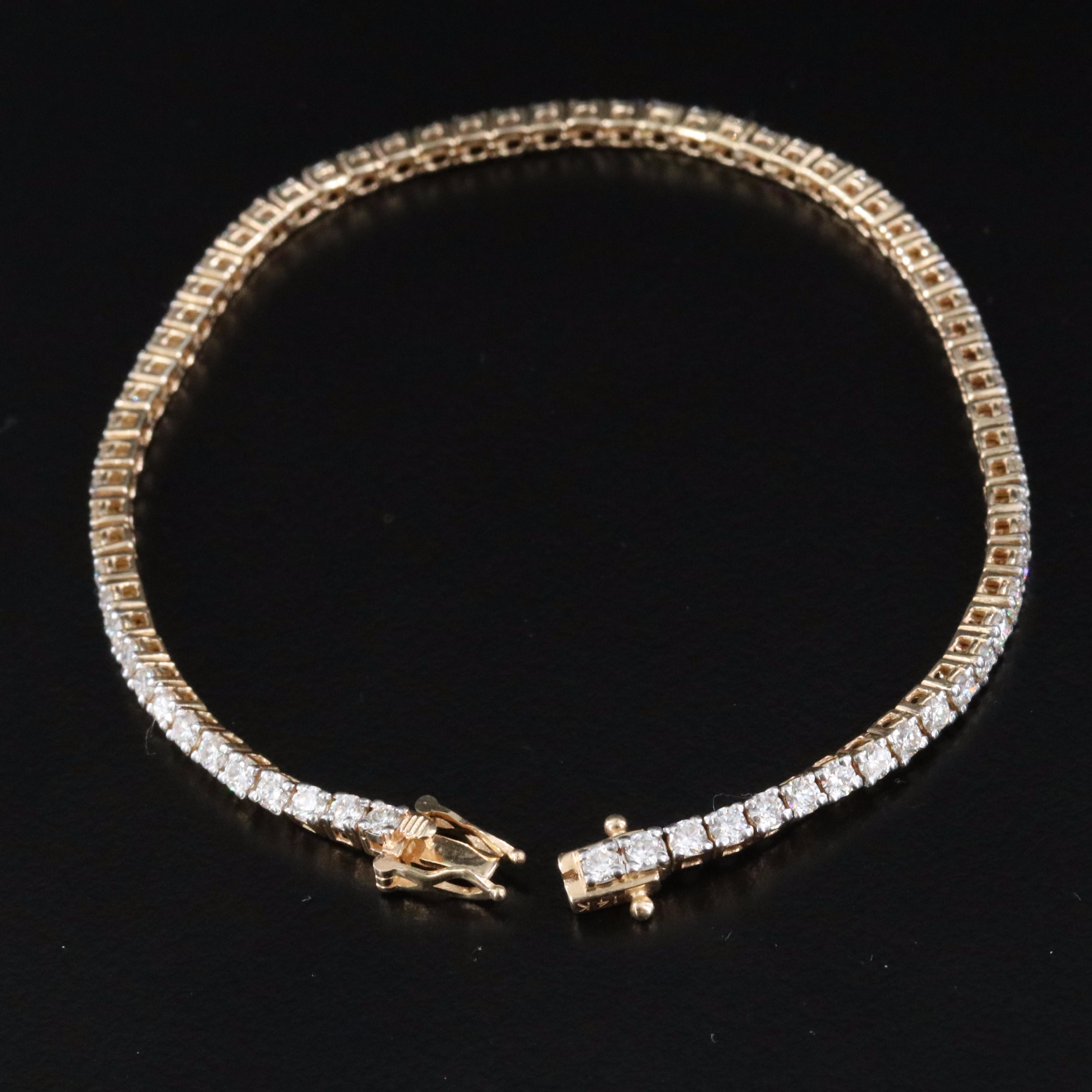 14K 2.56 CTW Diamond Line Bracelet