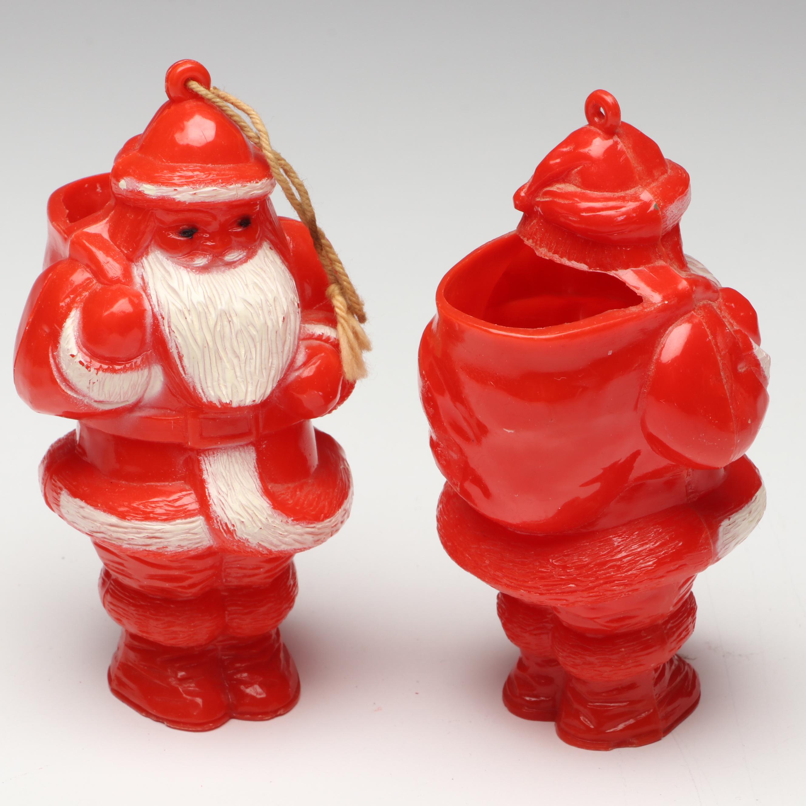 Rosbro with Other Plastic Christmas Candy Containers and More, Mid-20th Century