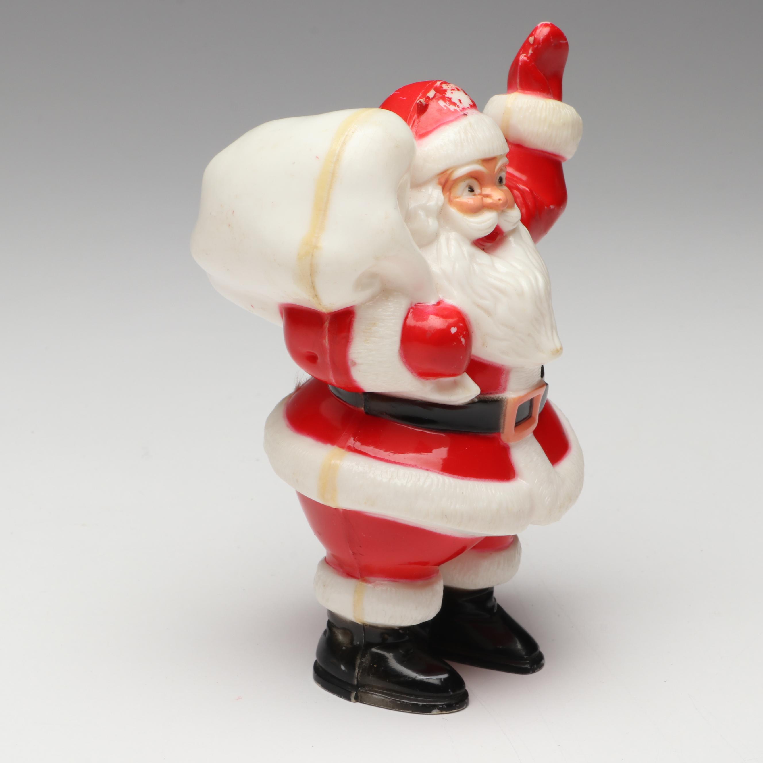 Rosbro with Other Plastic Christmas Candy Containers and More, Mid-20th Century