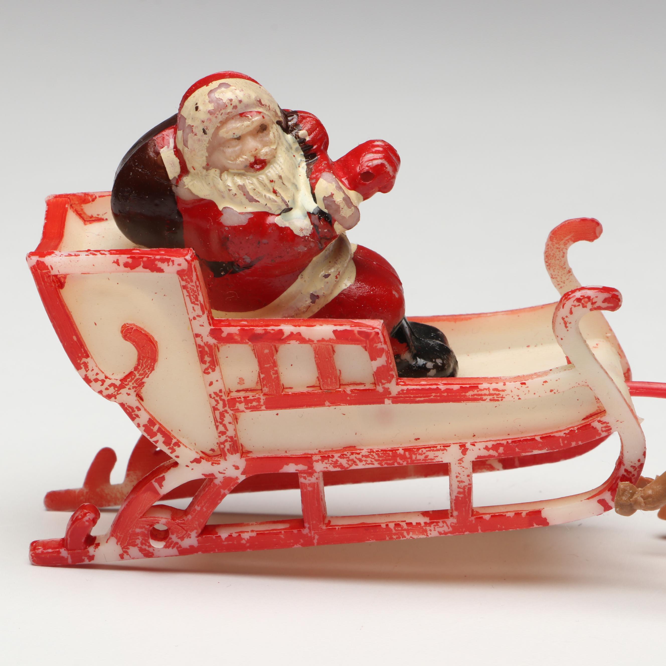 Rosbro with Other Plastic Christmas Candy Containers and More, Mid-20th Century