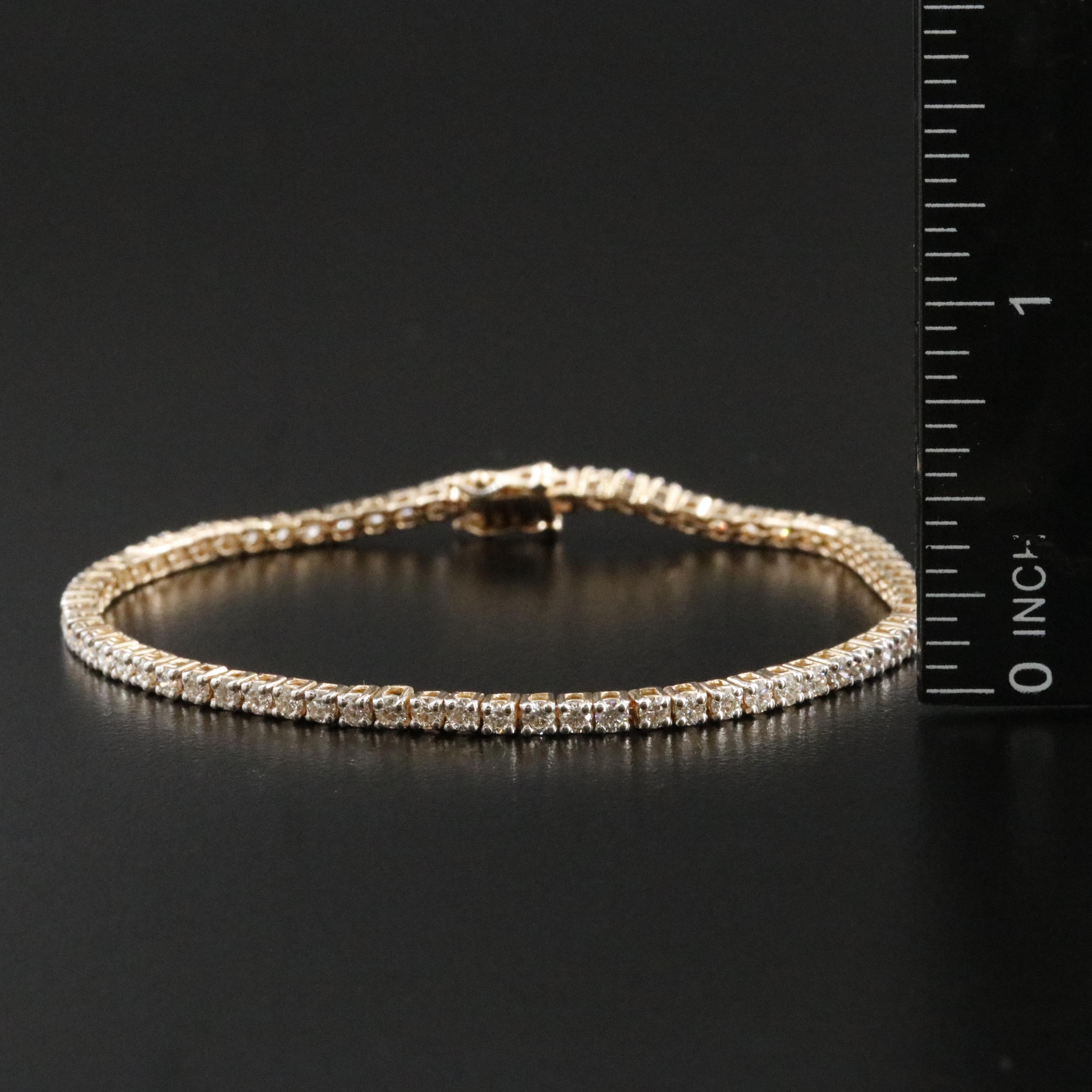 14K 2.56 CTW Diamond Line Bracelet