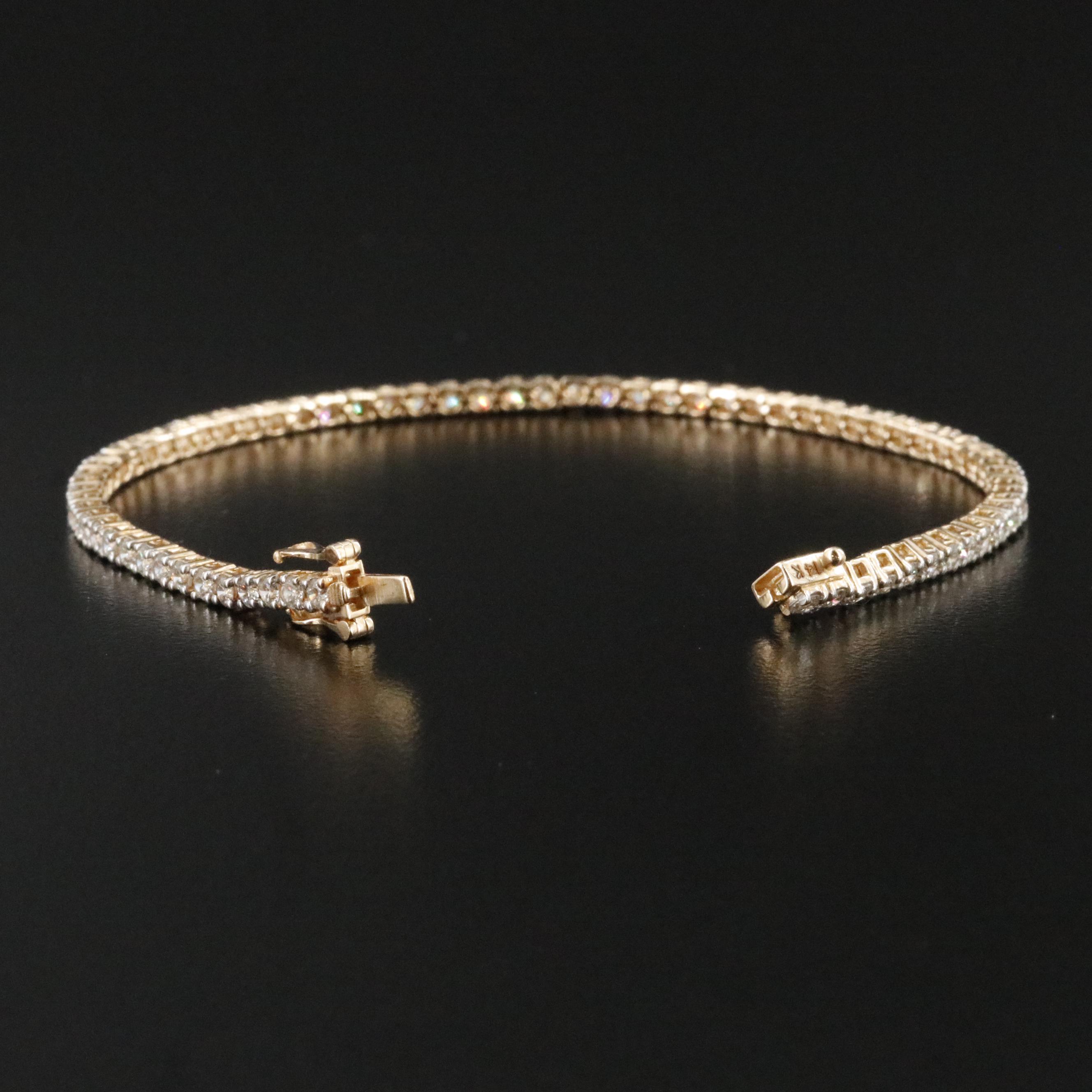14K 2.56 CTW Diamond Line Bracelet