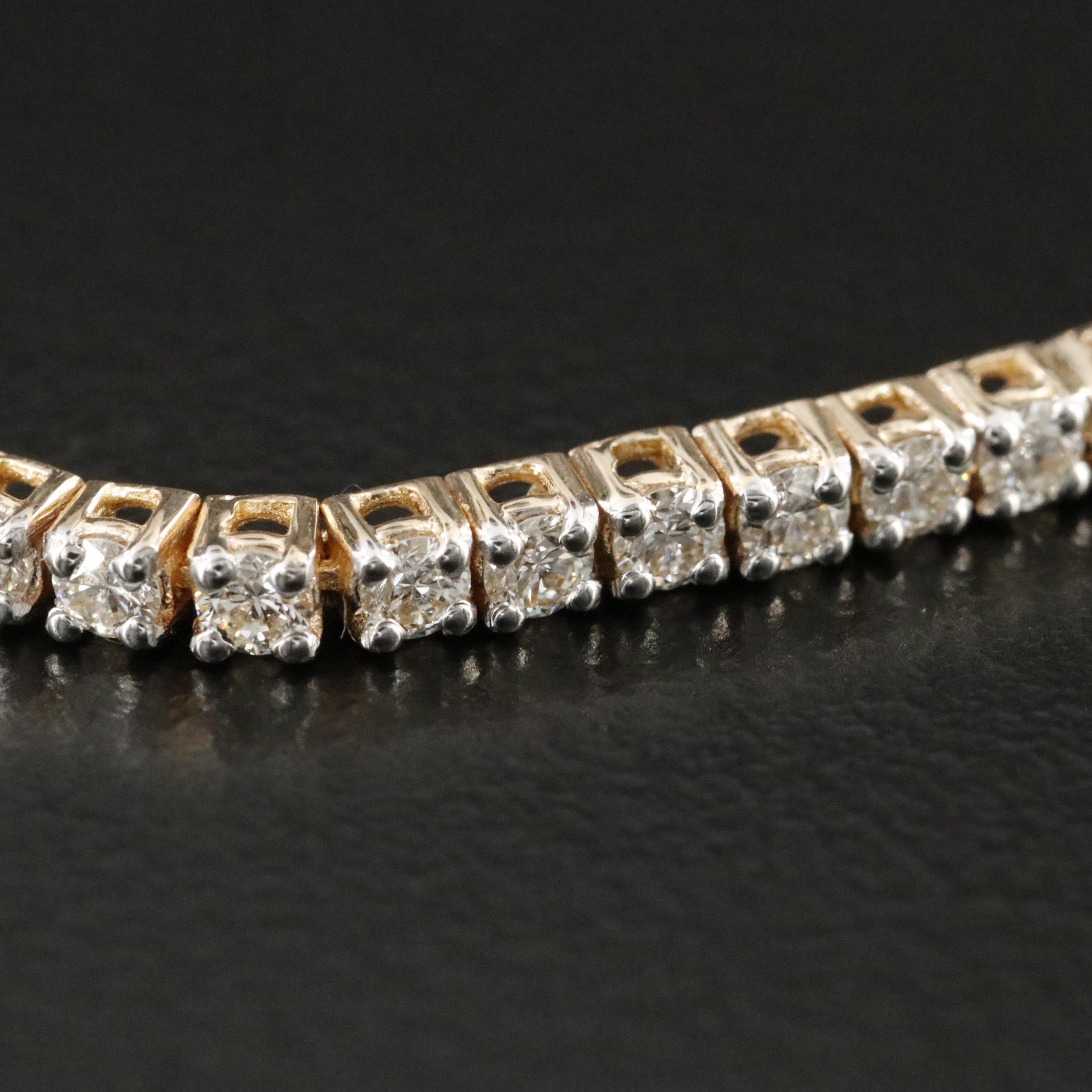 14K 2.56 CTW Diamond Line Bracelet
