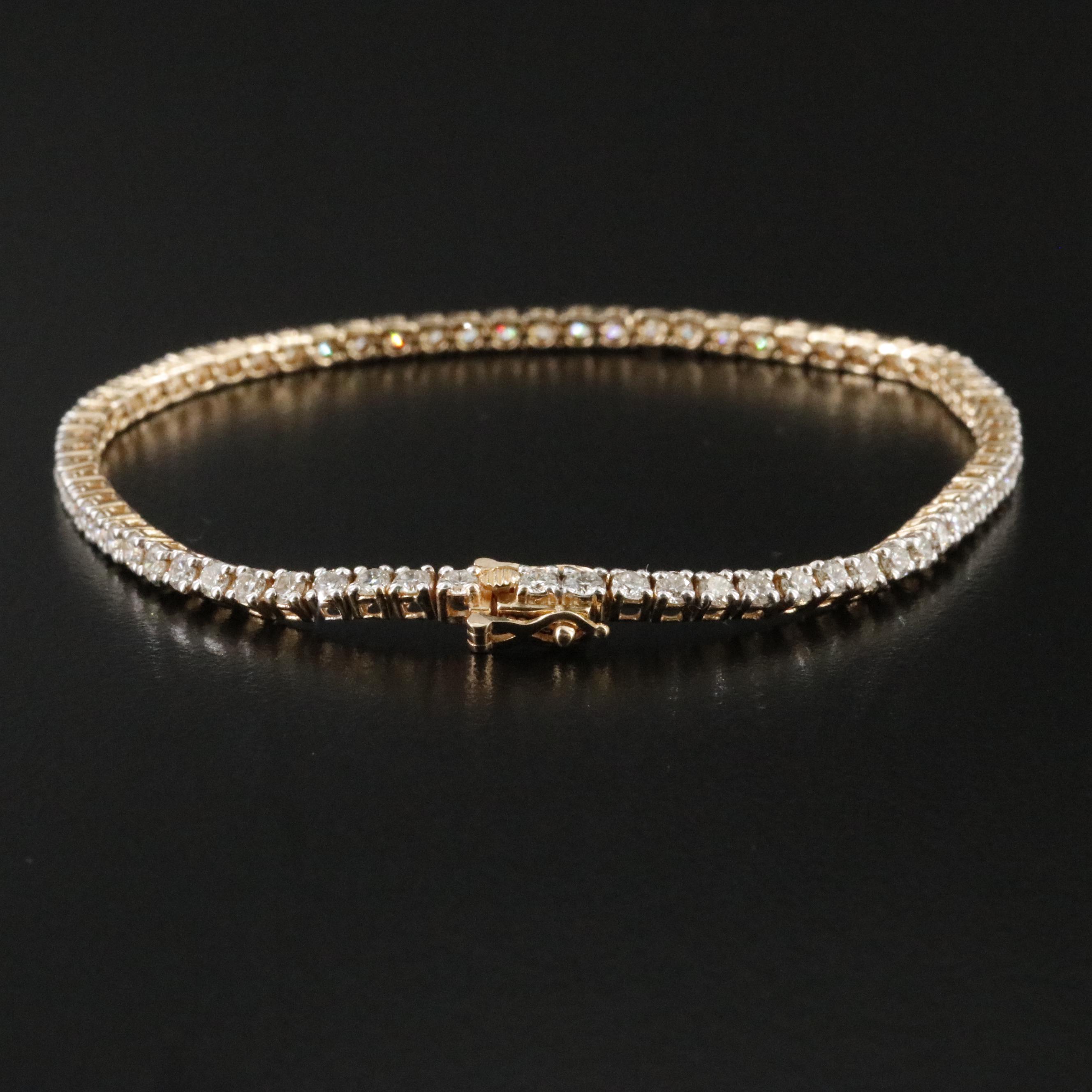 14K 2.56 CTW Diamond Line Bracelet