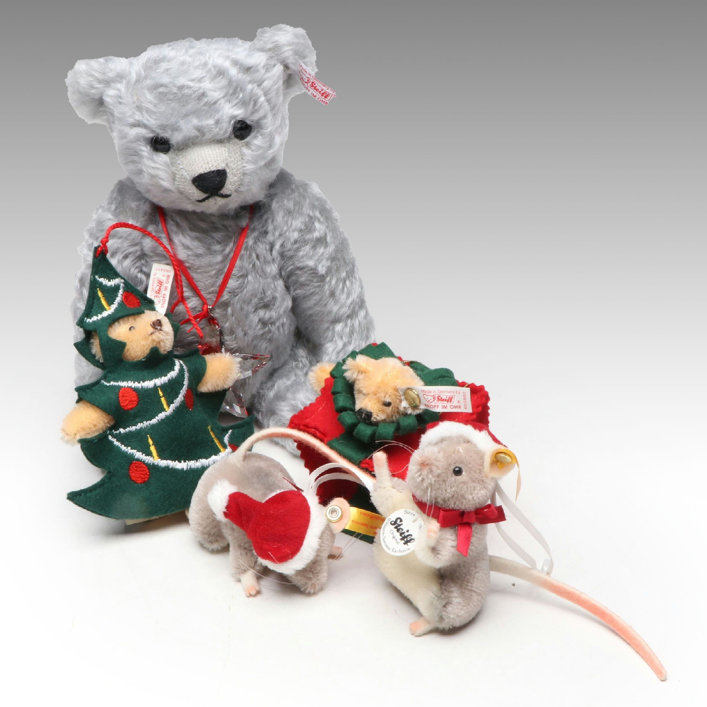 Steiff Christmas Mice and Teddy Bears