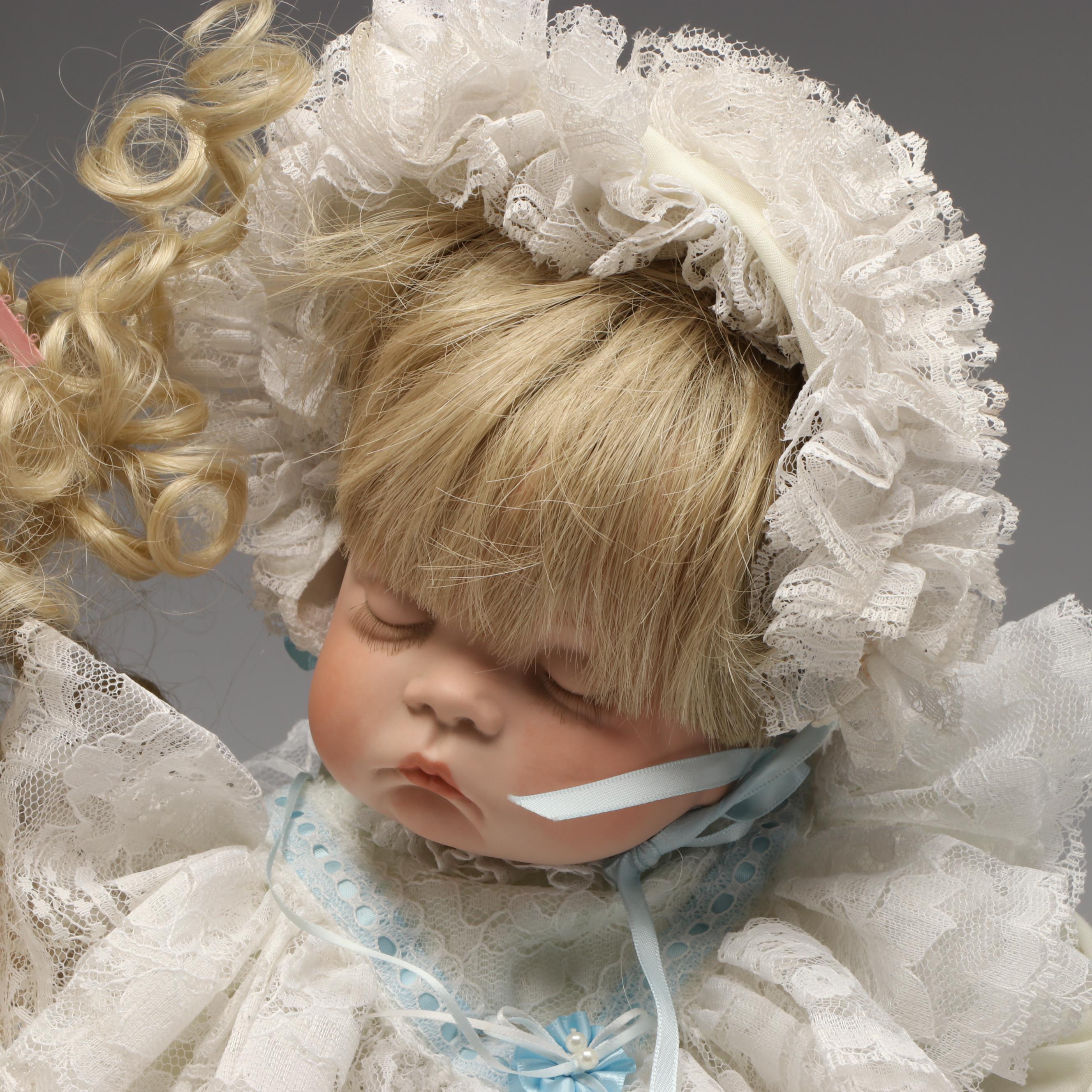 "Sugar Britches" Sleeping Doll with Other Porcelain Baby Dolls