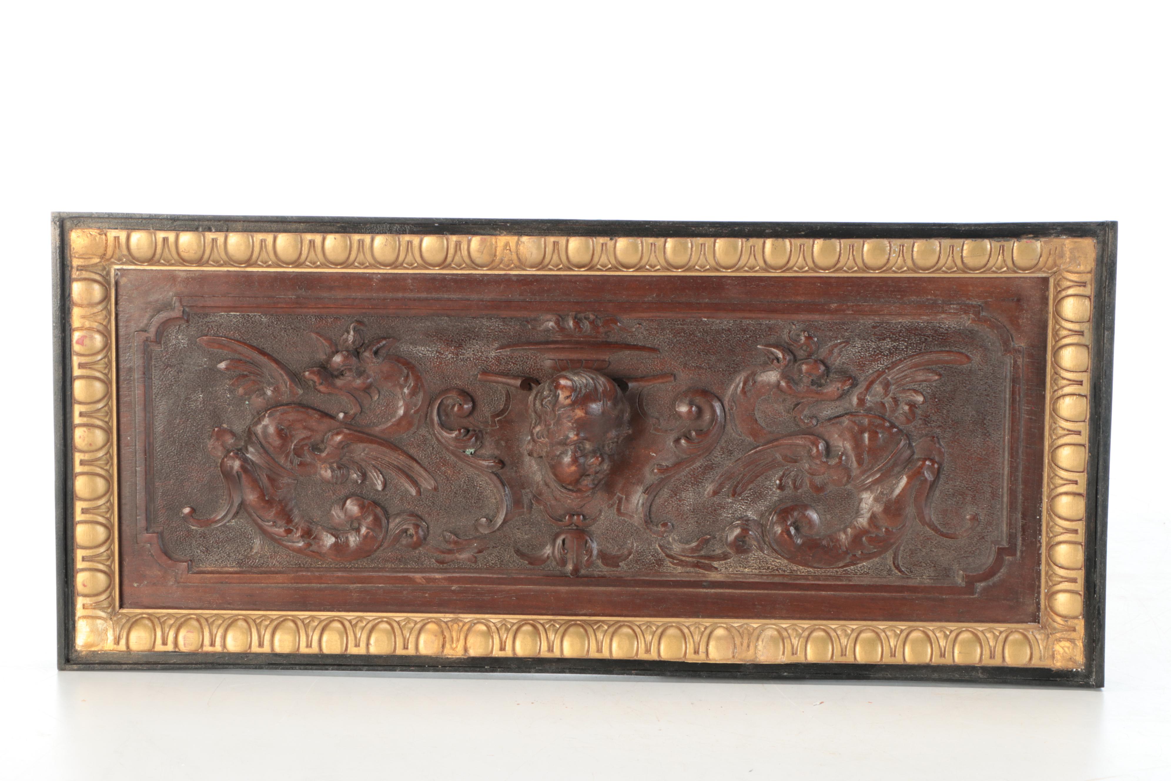 Pair of Renaissance Revival Style Patinated High Relief Panels