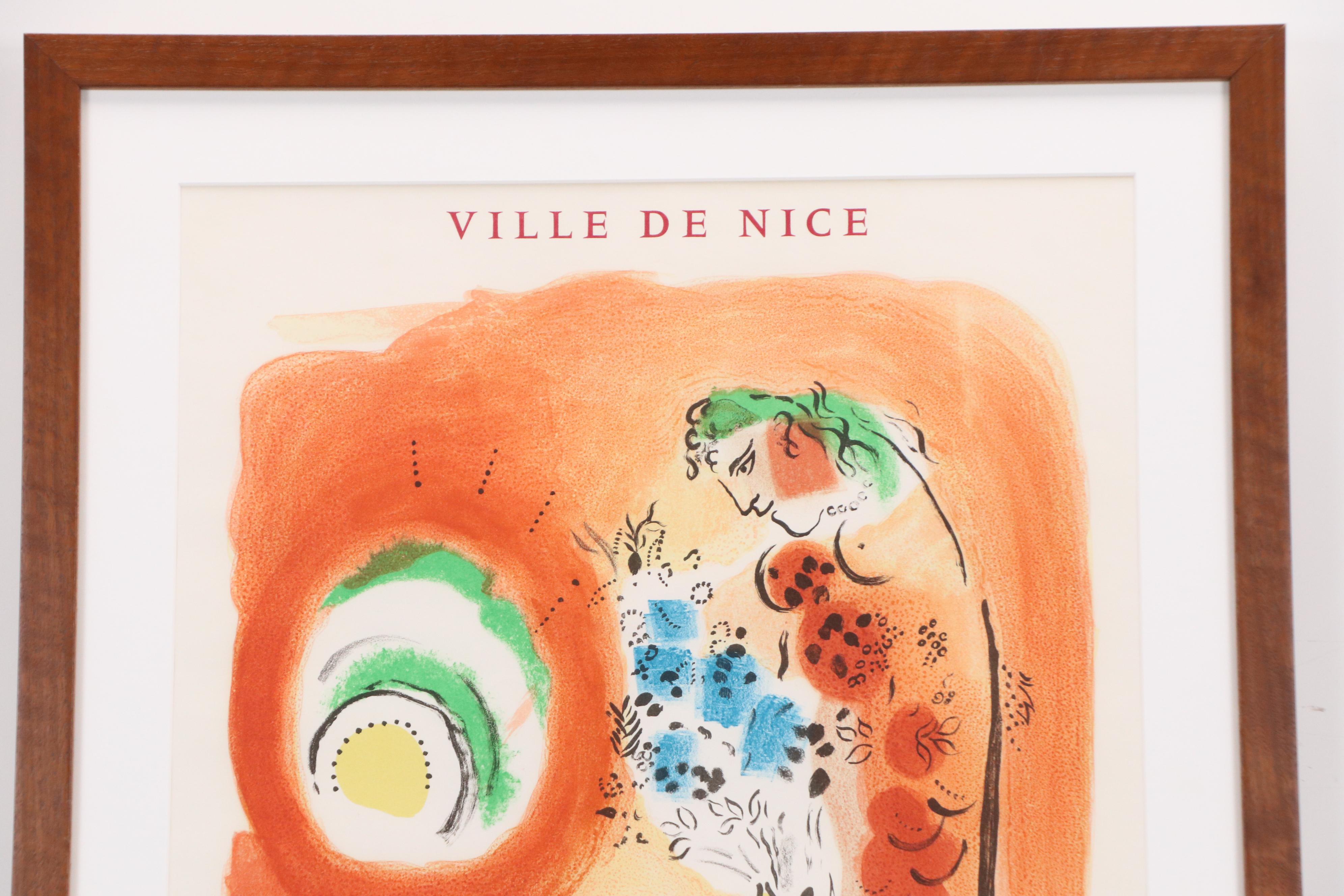 After Marc Chagall Lithograph Exhibition Poster "Hommage A Chagall," 1967