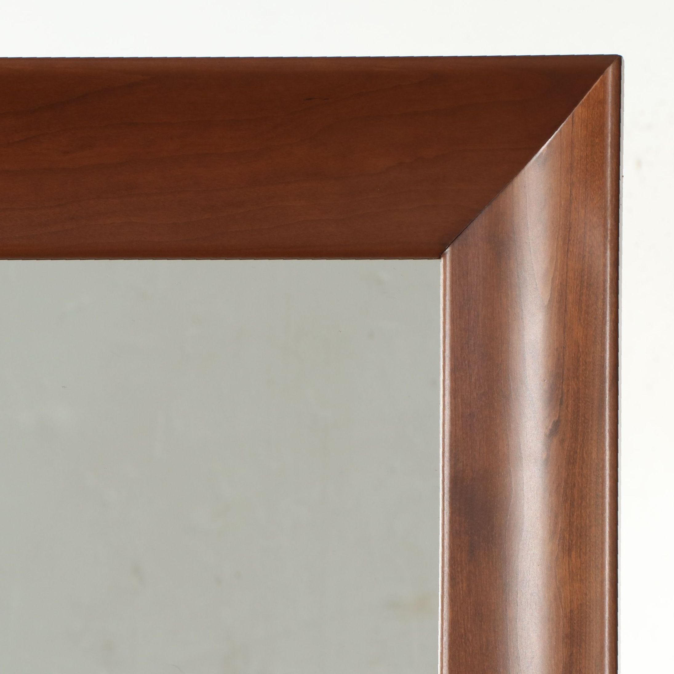 Walnut Stain Full Length Floor Leaning Mirror, 21st Century