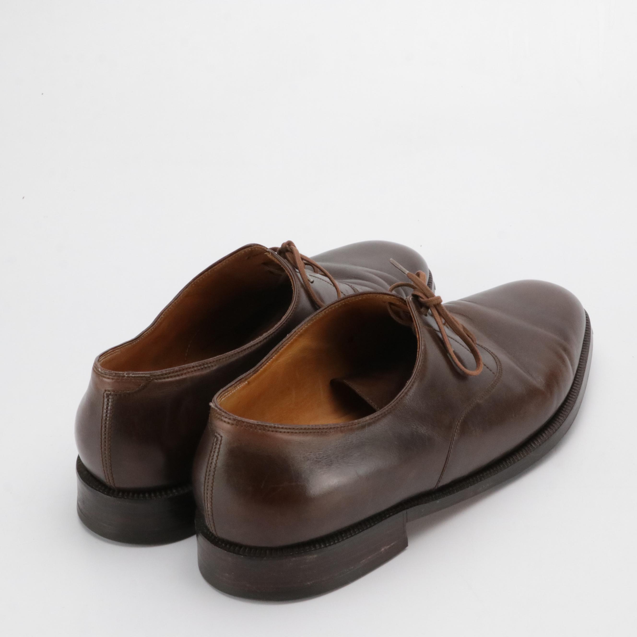 Men's John Lobb Dark Brown Leather Dress Shoes