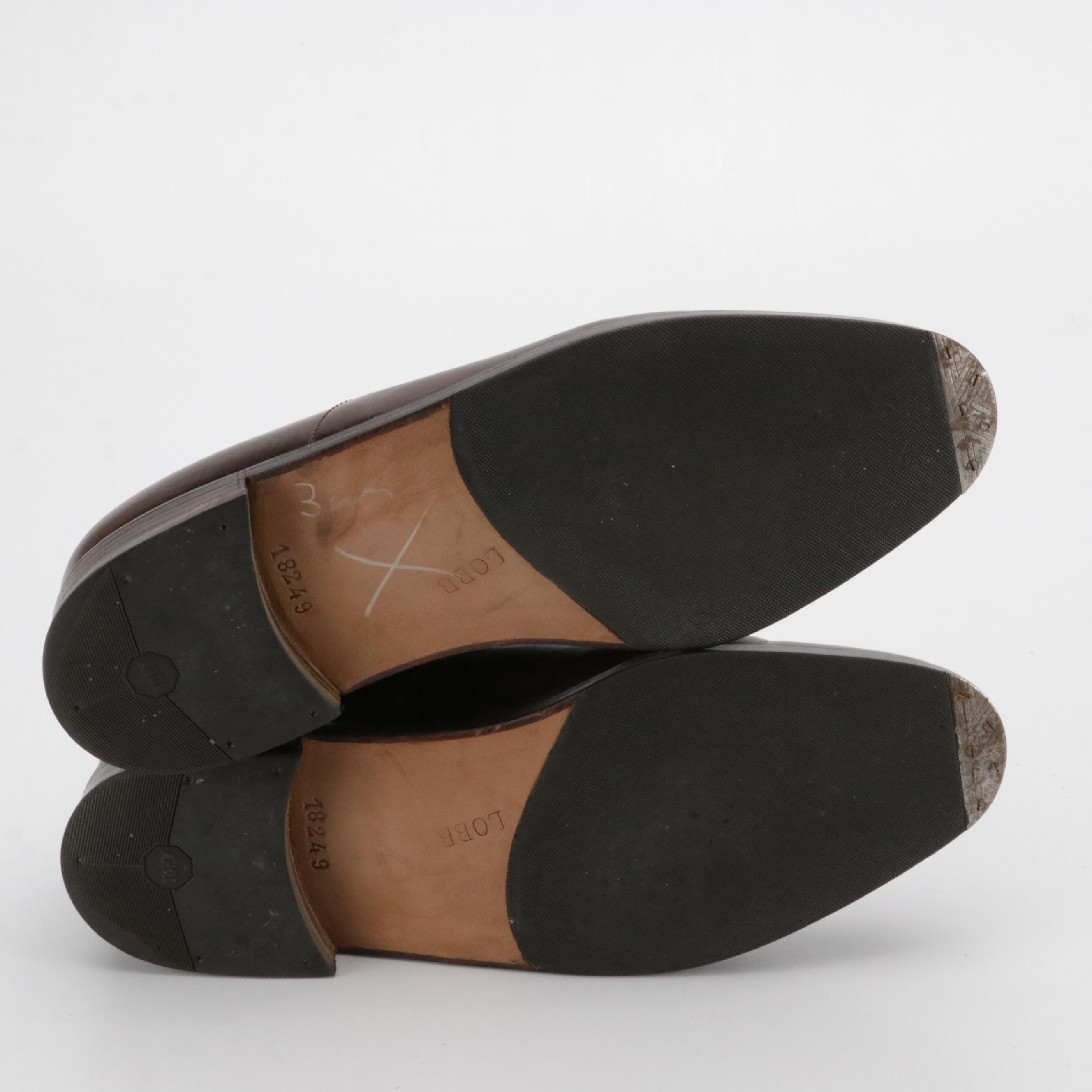 Men's John Lobb Dark Brown Leather Dress Shoes