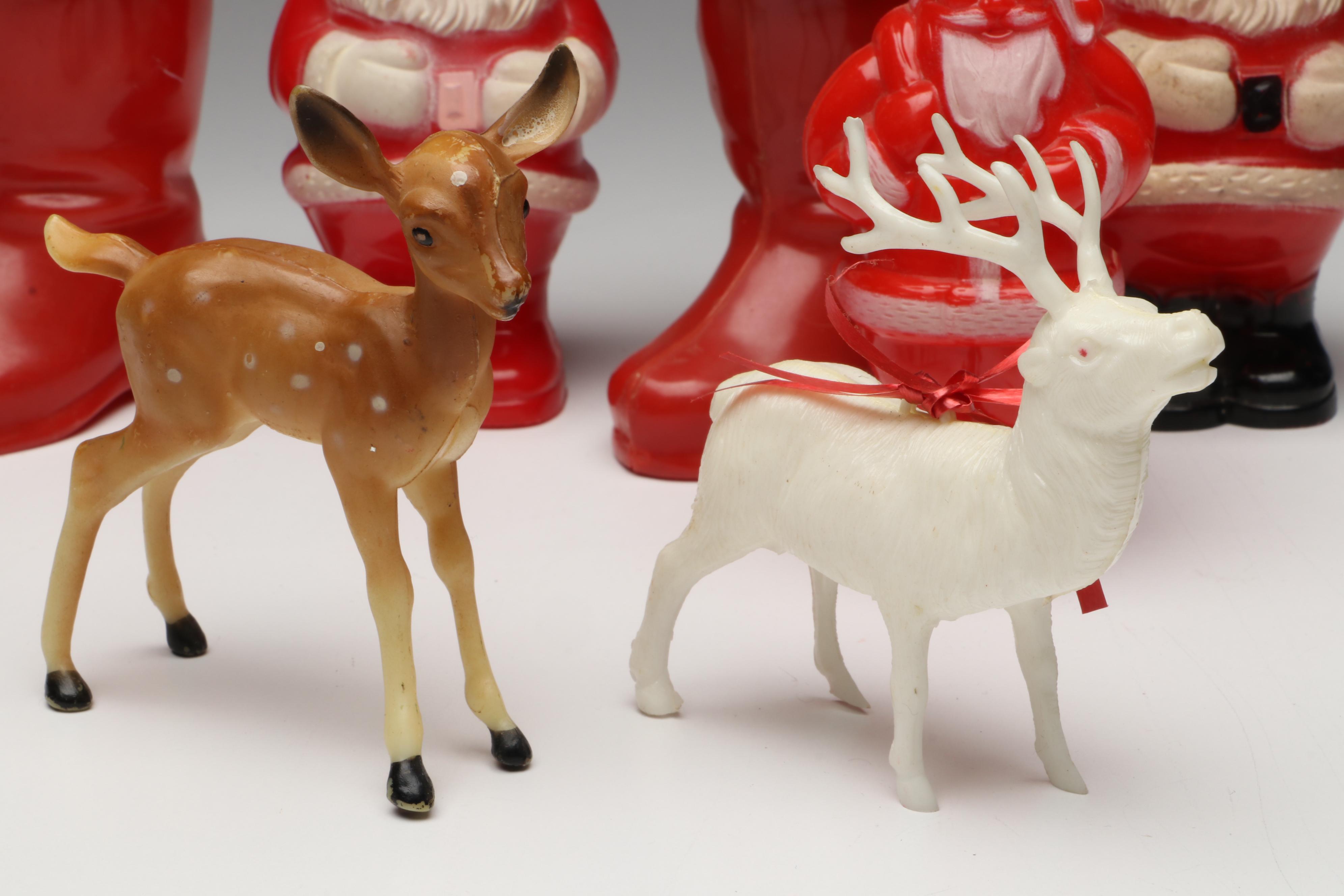 Rosbro with Other Plastic Christmas Candy Containers and Figures, Mid-20th C.