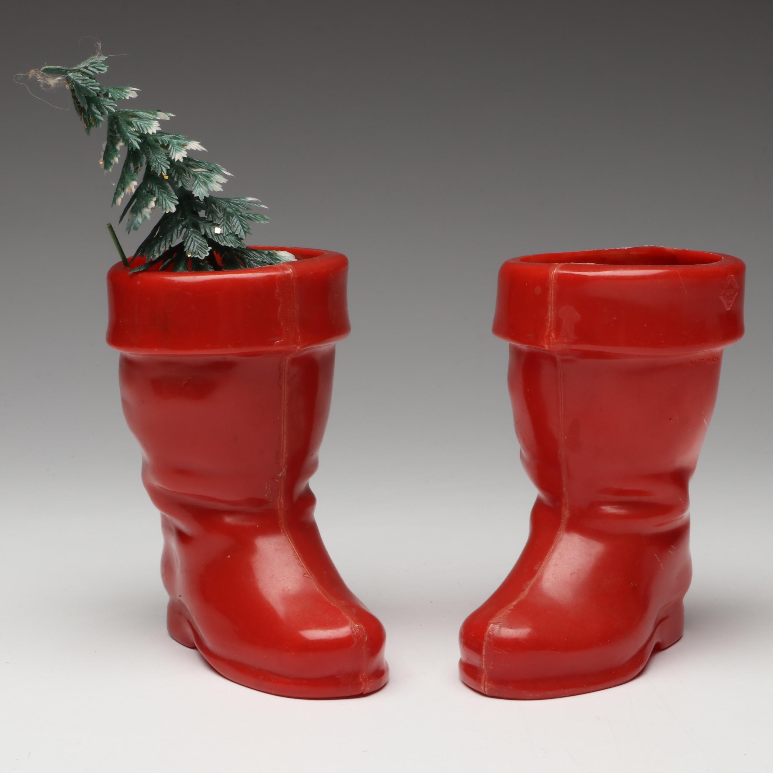 Rosbro with Other Plastic Christmas Candy Containers and Figures, Mid-20th C.