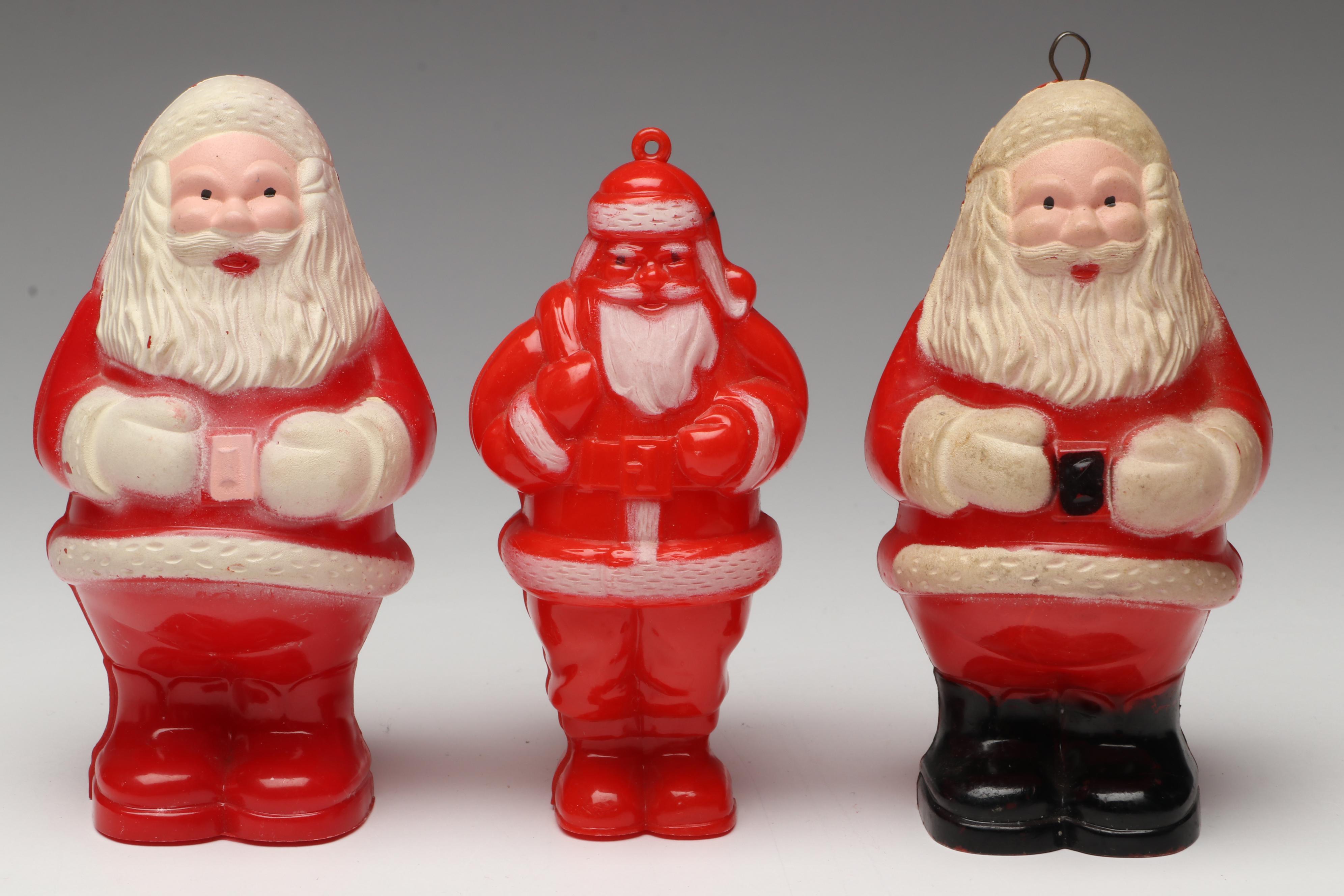 Rosbro with Other Plastic Christmas Candy Containers and Figures, Mid-20th C.