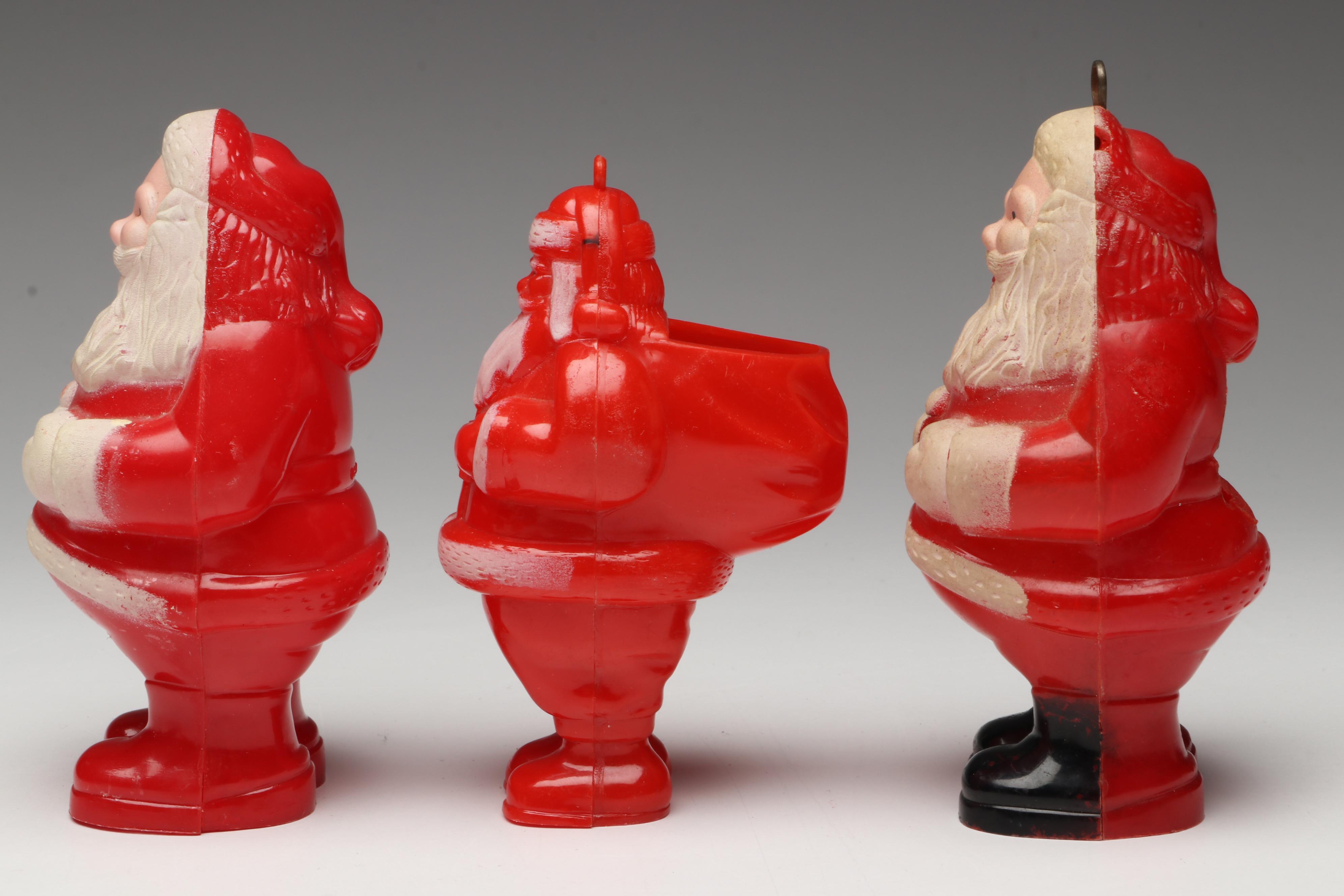 Rosbro with Other Plastic Christmas Candy Containers and Figures, Mid-20th C.